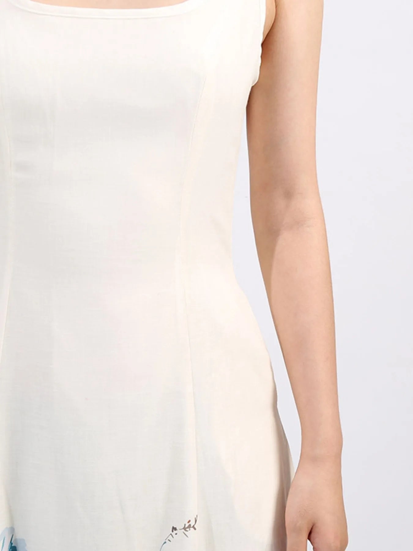 Cutout Back Printed Square Neck Dress designed for comfort and style at Lookzlike