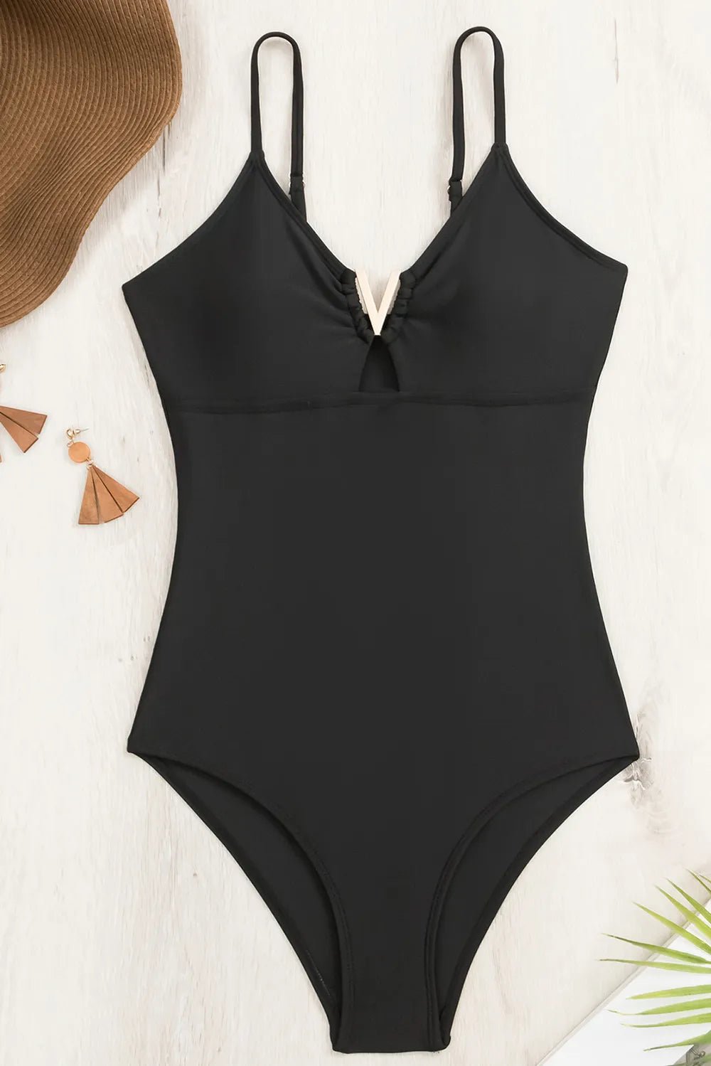 Cutout Spaghetti Strap One - Piece Swimwear designed for comfort and style at Lookzlike