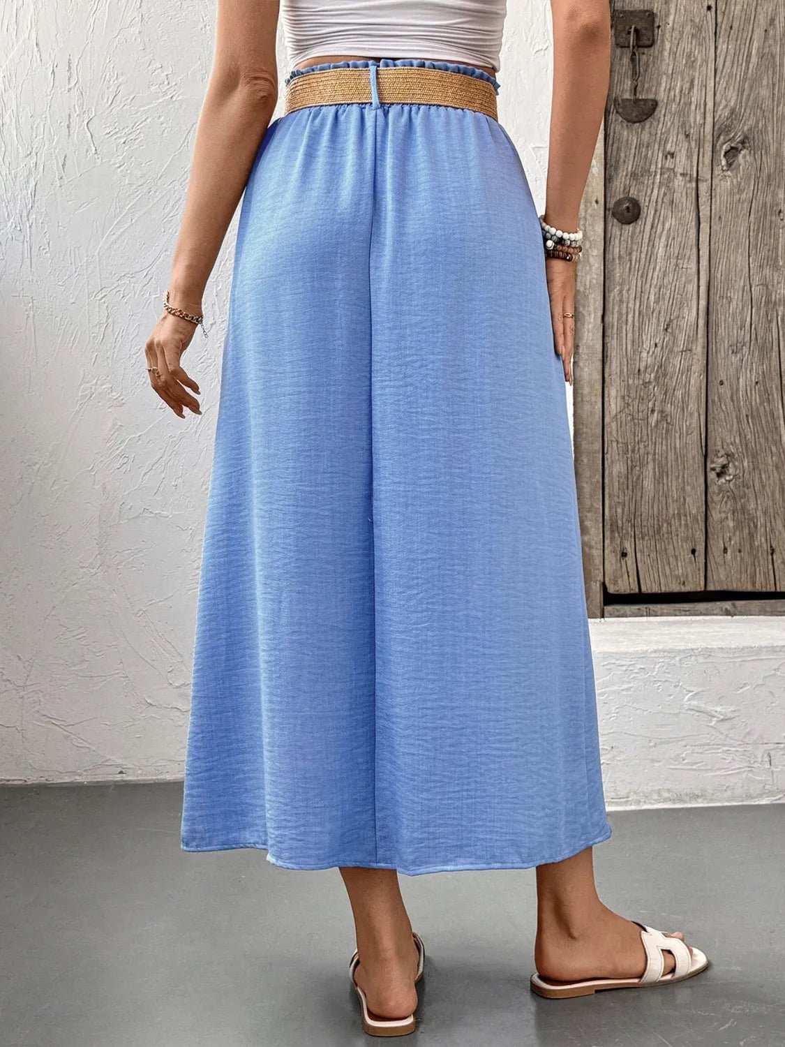 Decor Button Front Midi Skirt - Lookzlike