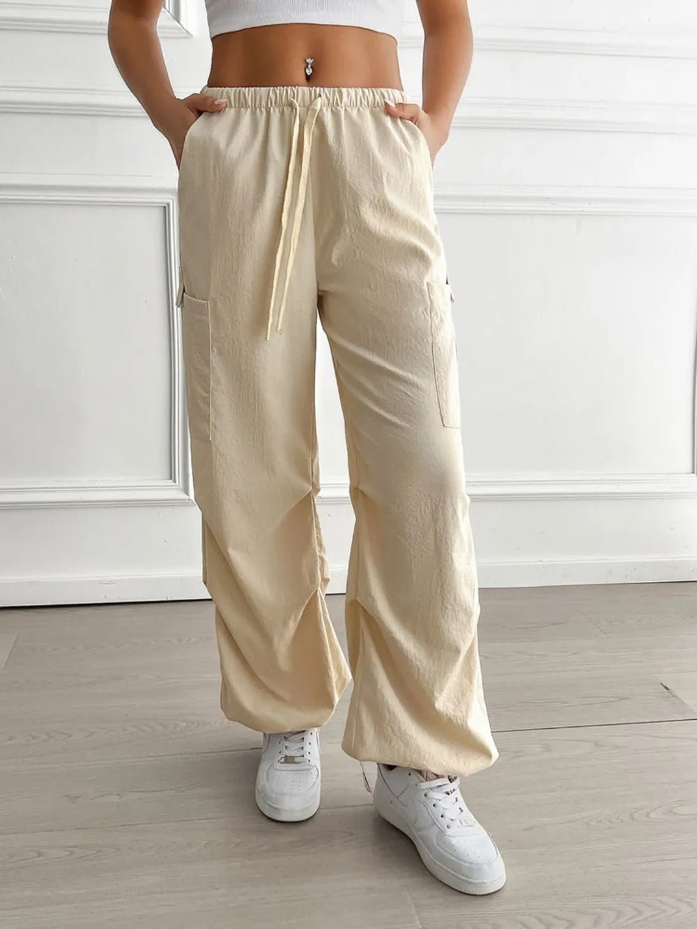Devine Drawstring Joggers with Pockets - Lookzlike