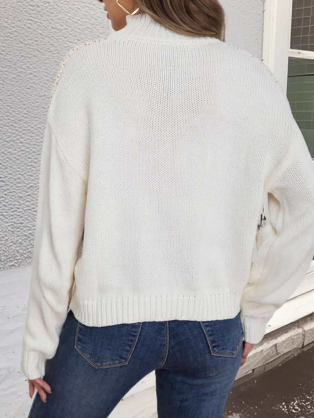 Diamond Pattern Turtleneck Sweater designed for comfort and style at Lookzlike