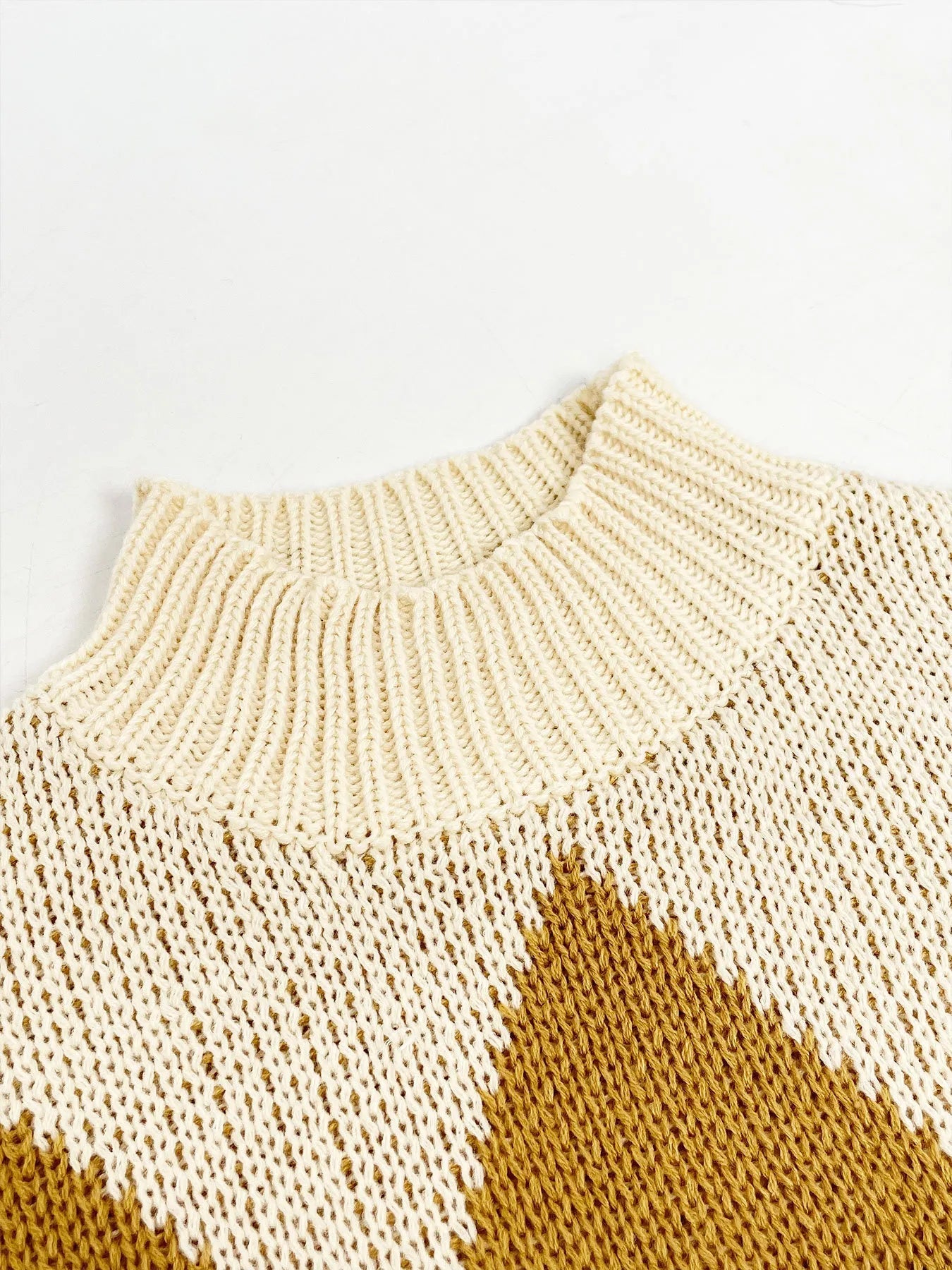 Diamond Pattern Turtleneck Sweater designed for comfort and style at Lookzlike