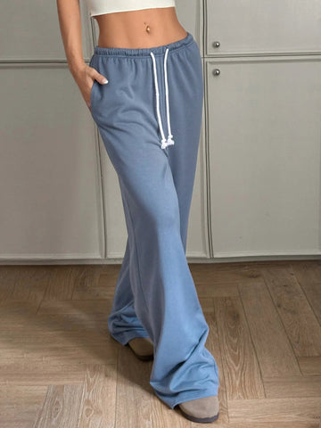 Drawstring Wide Leg Pants - Lookzlike