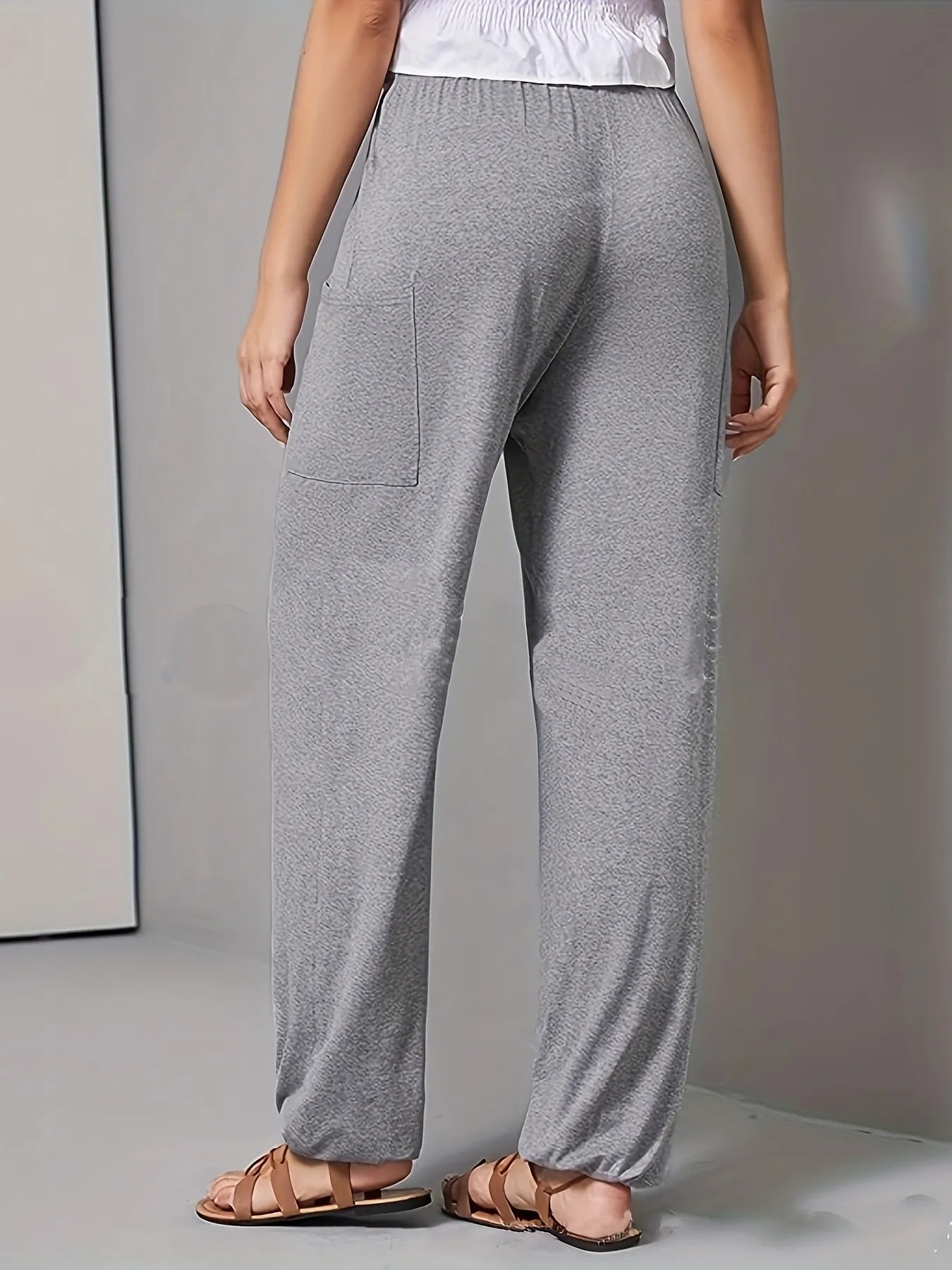 Drawstring Wide Leg Pants with Pockets - Lookzlike