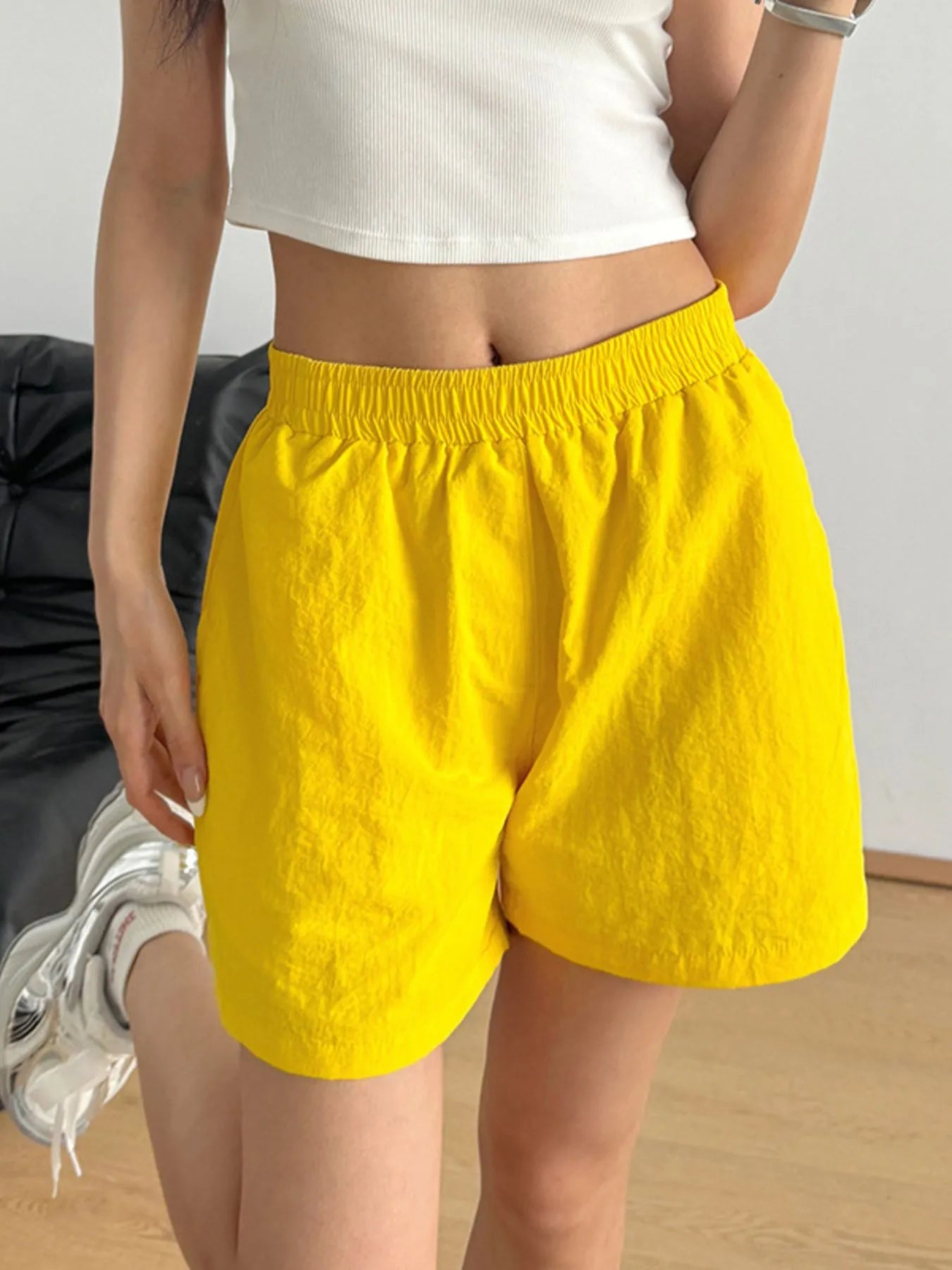 Elastic Waist Casual Shorts - Lookzlike