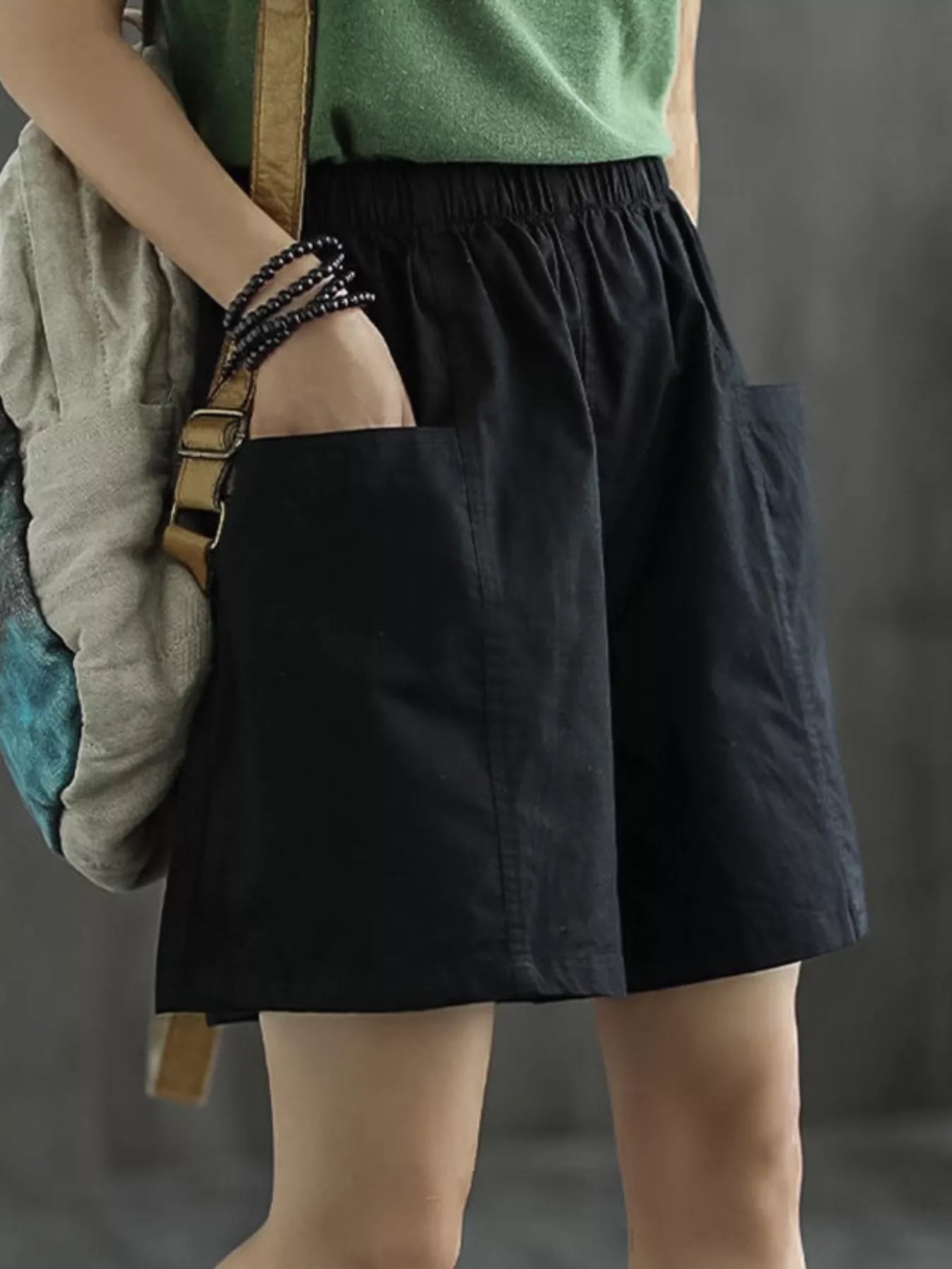 Elastic Waist Casual Shorts designed for comfort and style at Lookzlike