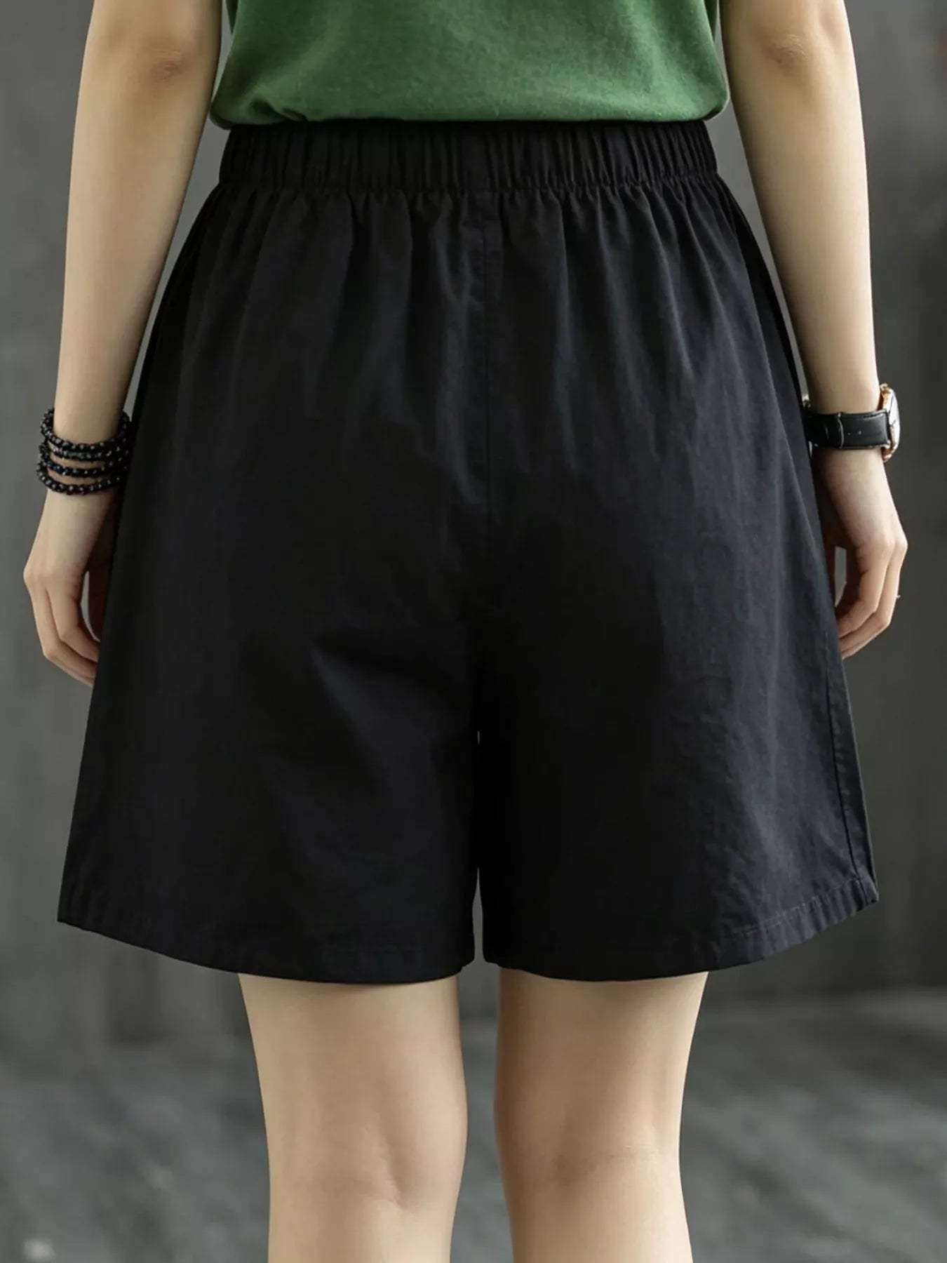 Elastic Waist Casual Shorts designed for comfort and style at Lookzlike