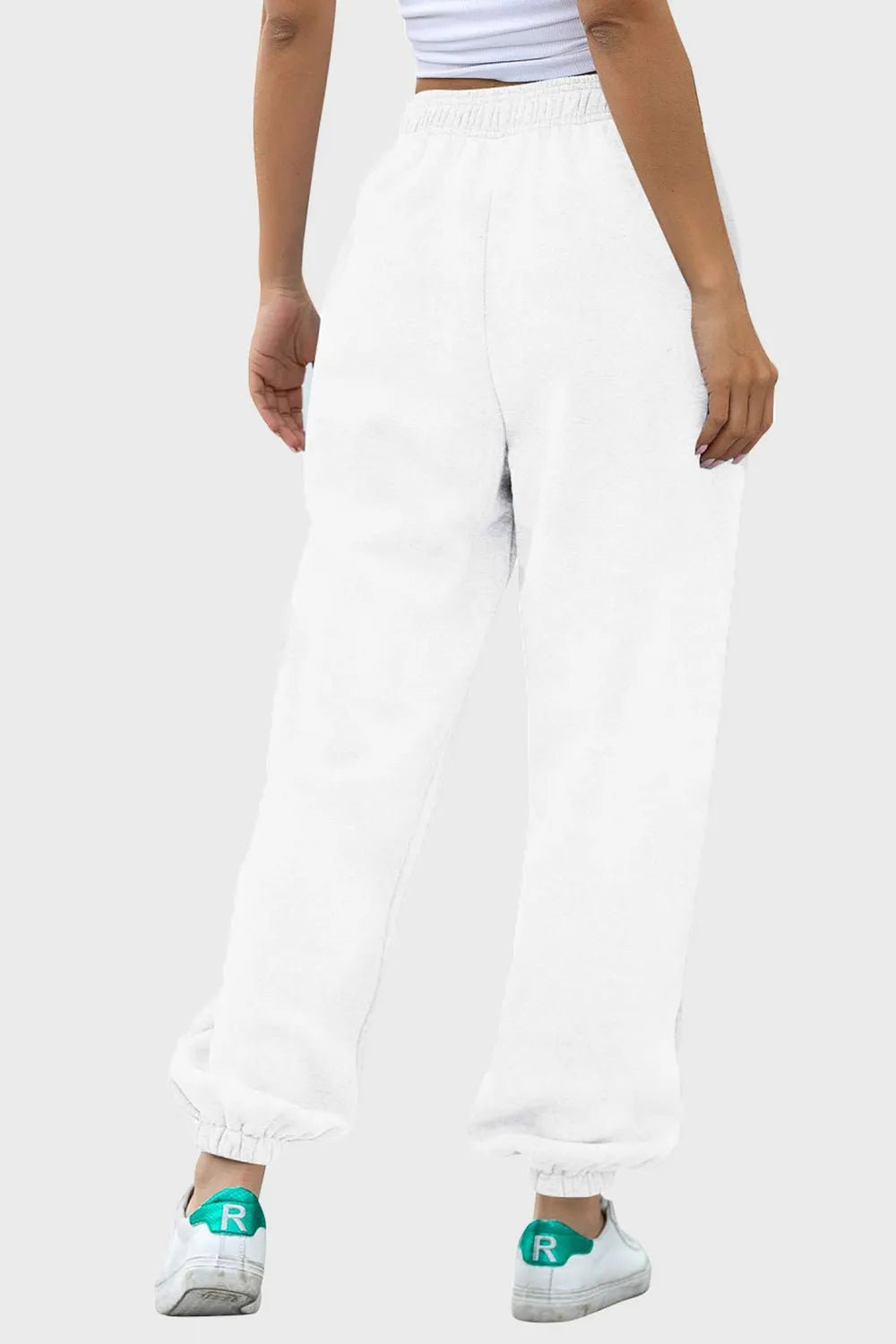 Elastic Waist Joggers with Pockets - Lookzlike