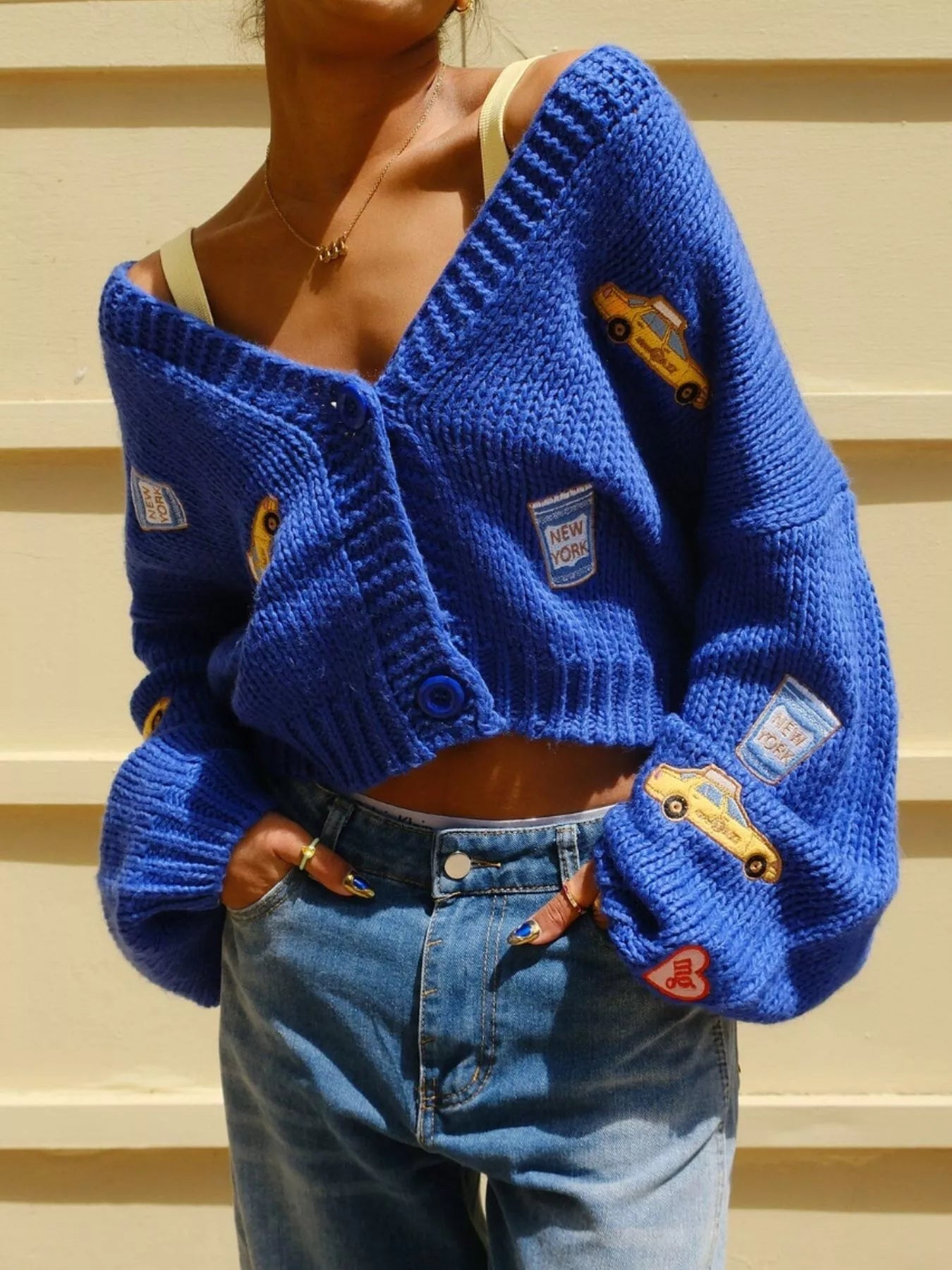 Embroidered Button Up Cardigan designed for comfort and style at Lookzlike