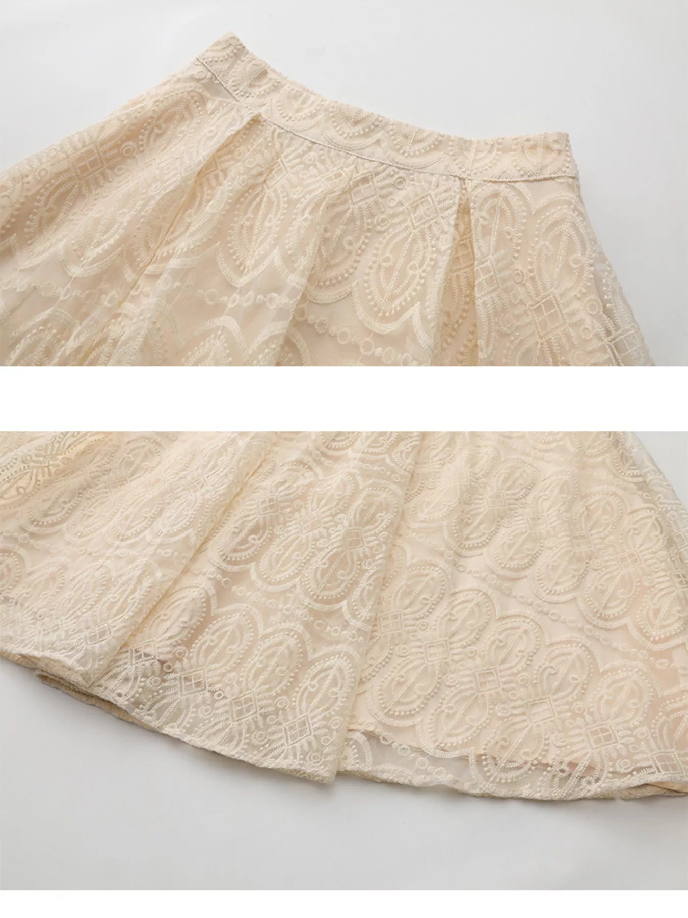 Embroidered Long Sleeve Top and Skirt Set designed for comfort and style at Lookzlike