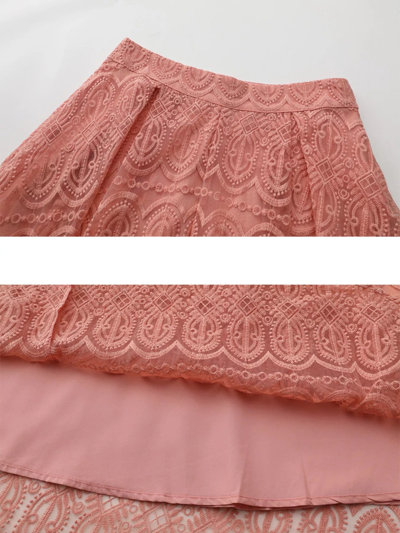 Embroidered Long Sleeve Top and Skirt Set designed for comfort and style at Lookzlike