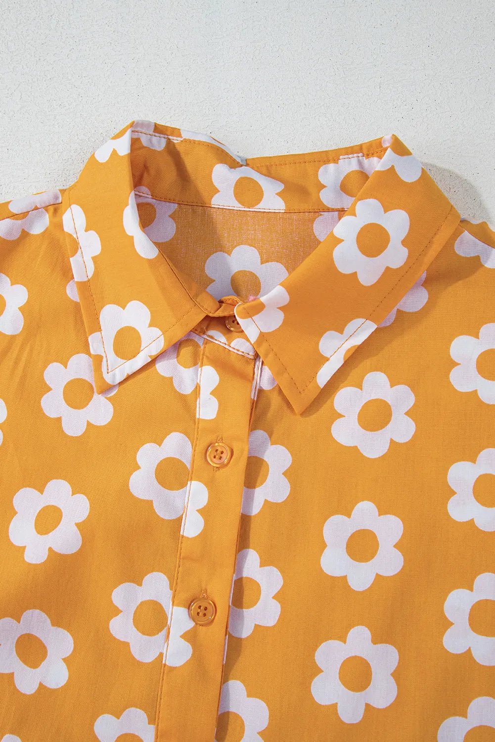 Floral Collared Neck Three-Quarter Sleeve Dress designed for comfort and style at Lookzlike
