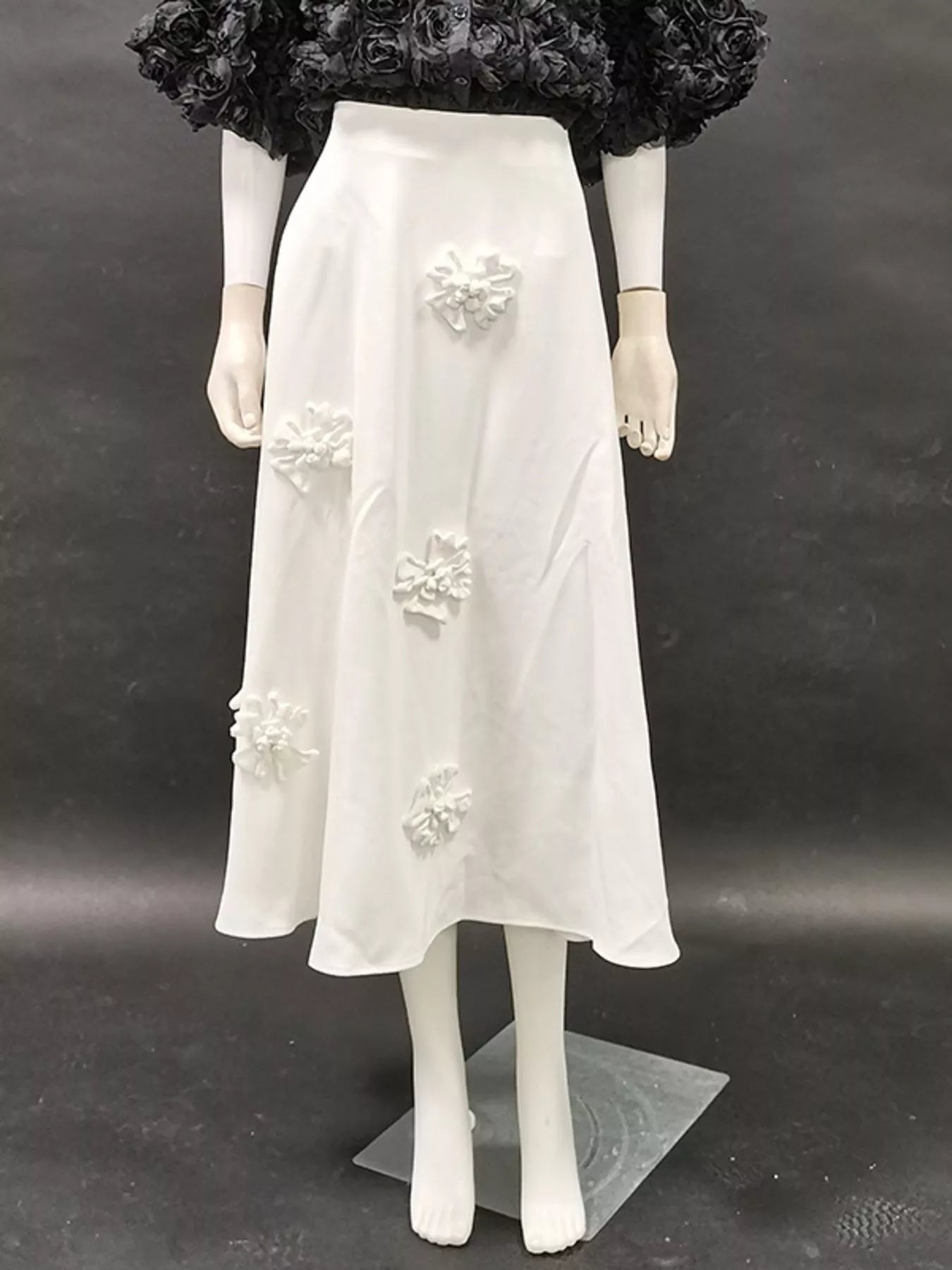 Floral Embellished Midi Skirt designed for comfort and style at Lookzlike