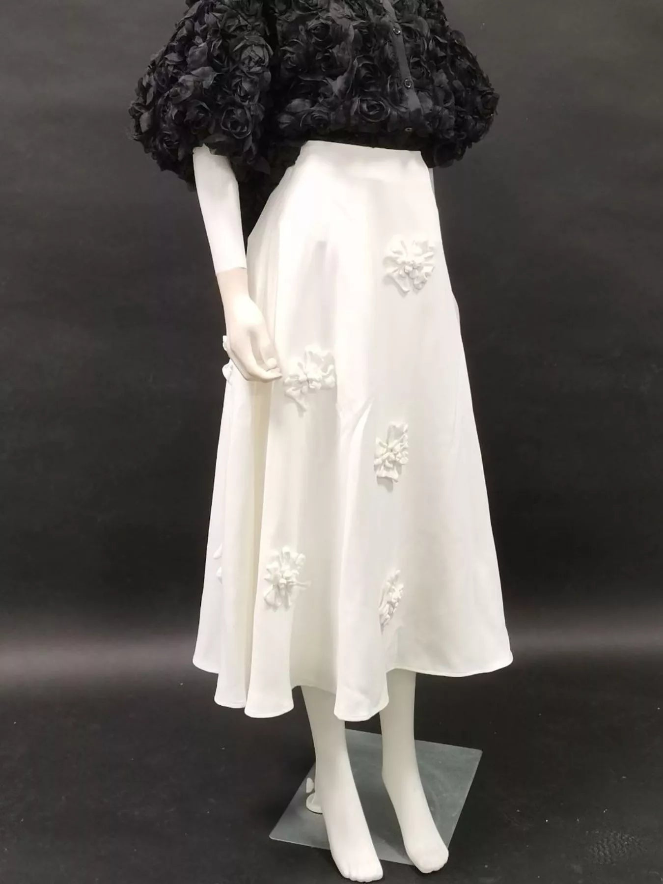 Floral Embellished Midi Skirt designed for comfort and style at Lookzlike