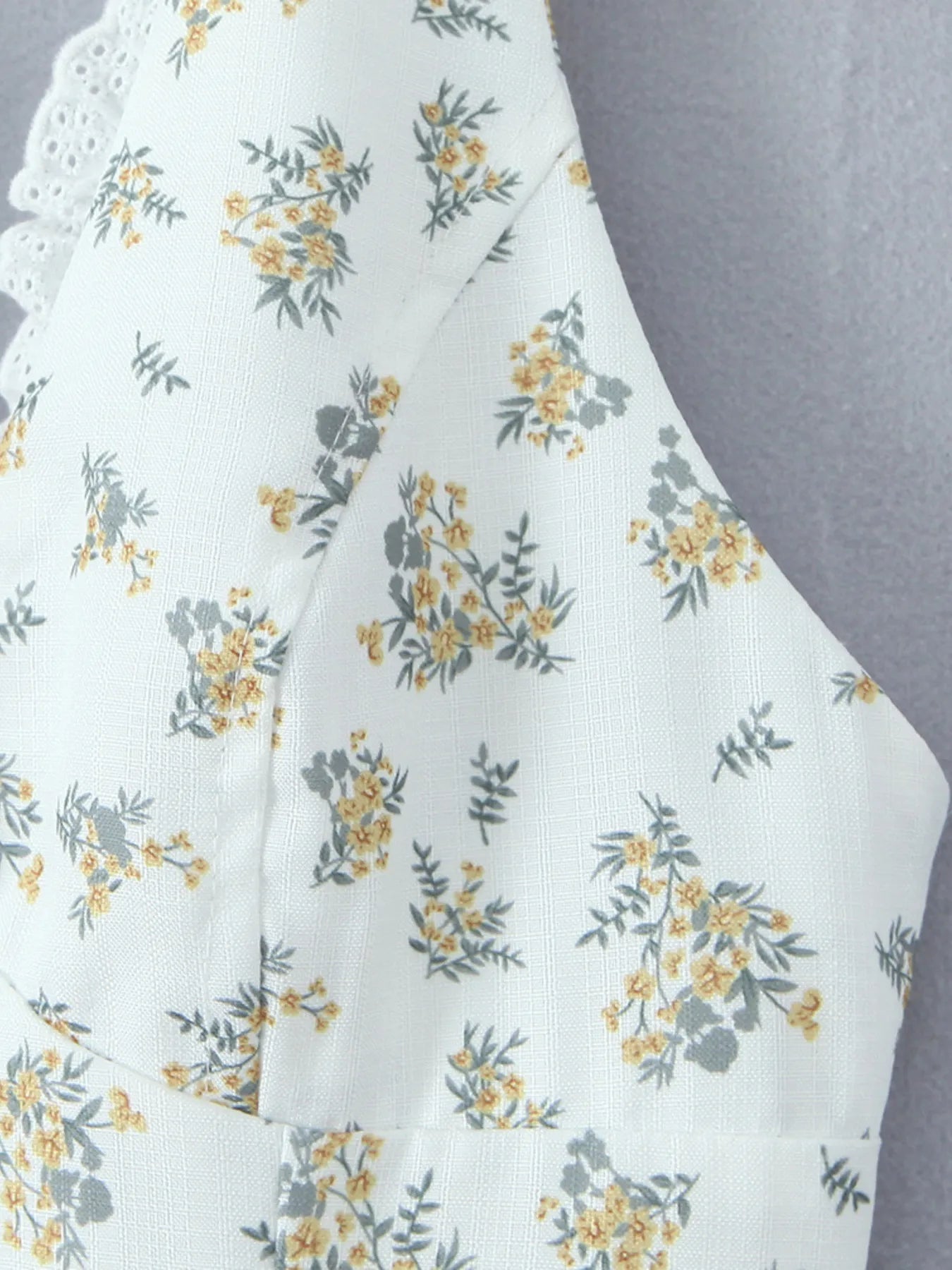 Floral Halter Neck Mini Dress - Lookzlike