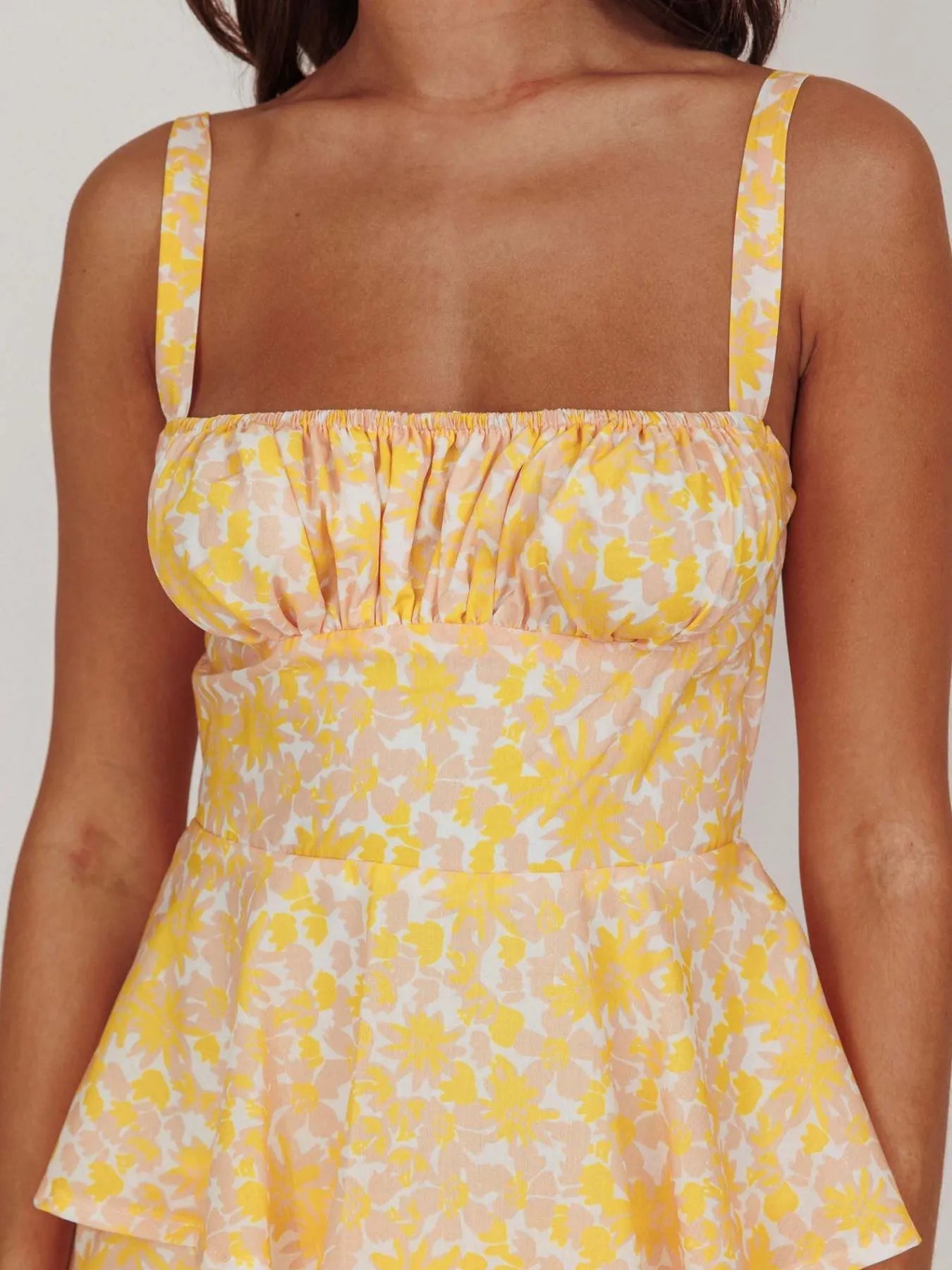 Floral Layered Ruffle Maxi Dress - Lookzlike