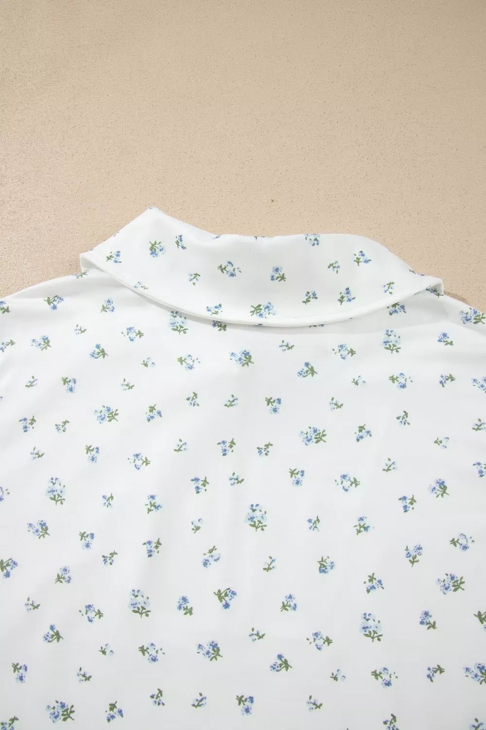 Floral Print Half Zip Top Matching Short Set designed for comfort and style at Lookzlike