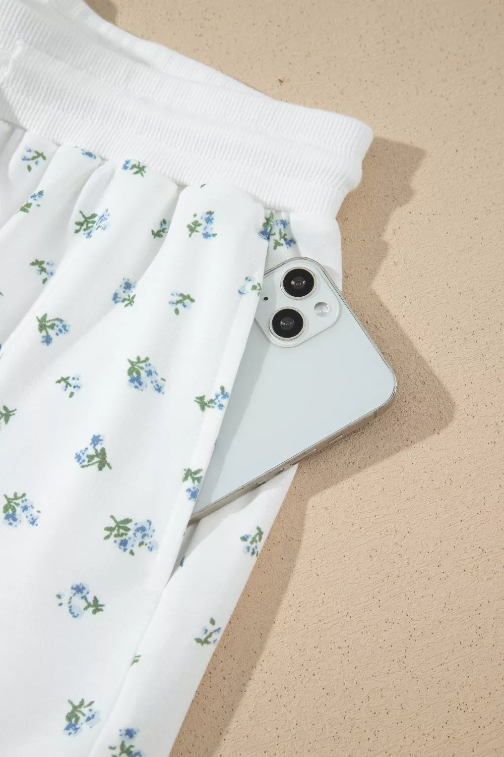 Floral Print Half Zip Top Matching Short Set designed for comfort and style at Lookzlike