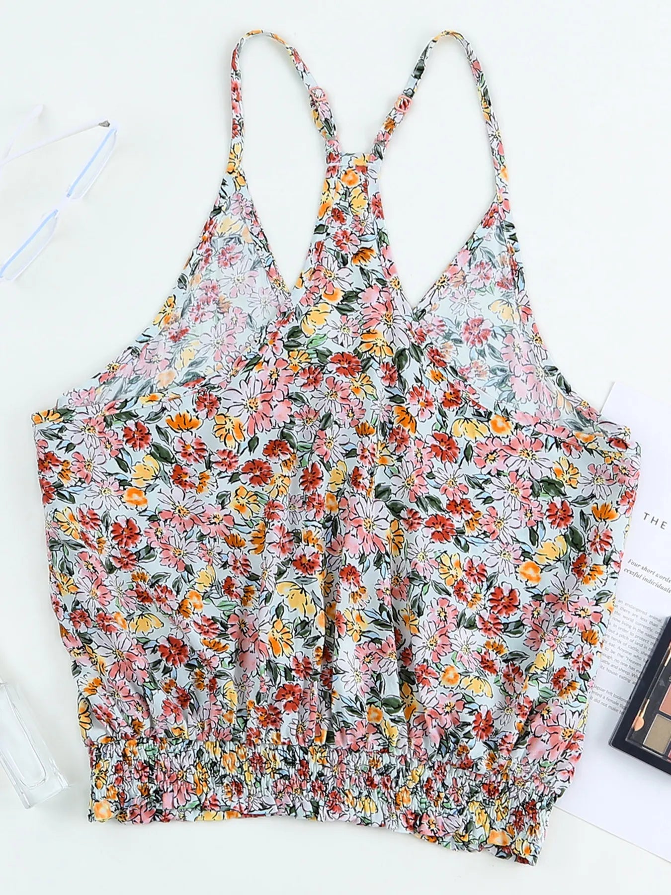 Floral Print Halter Cami - Lookzlike