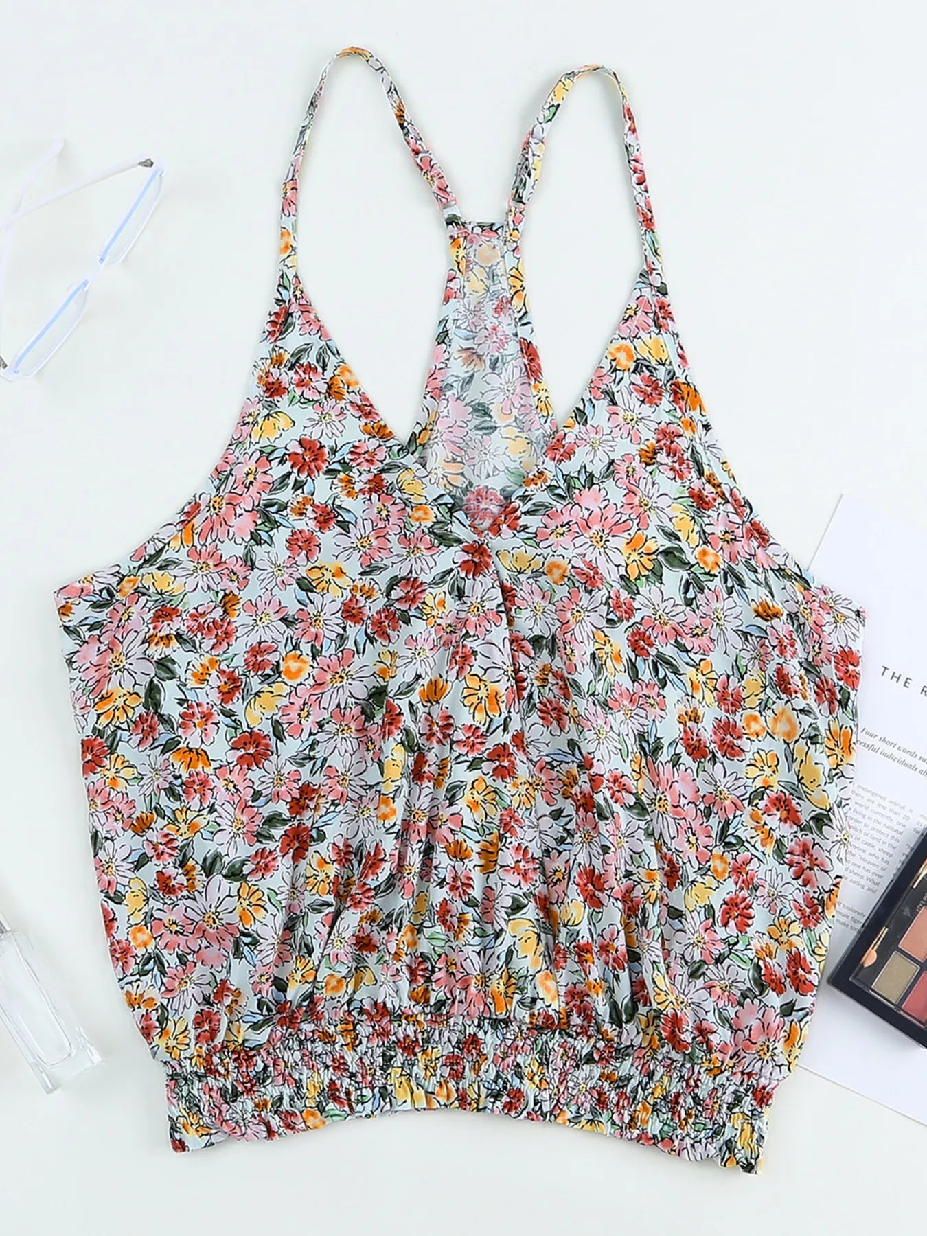 Floral Print Halter Cami - Lookzlike