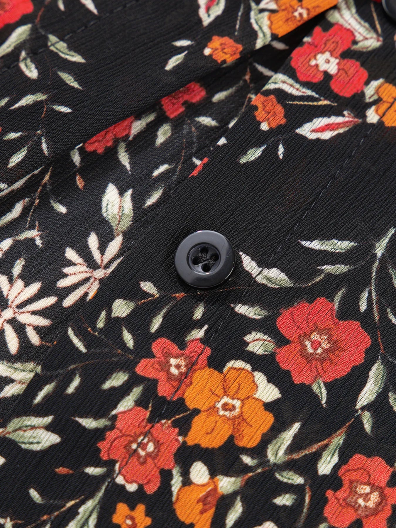 Floral Print Lantern Sleeve Loose Shirt - Lookzlike