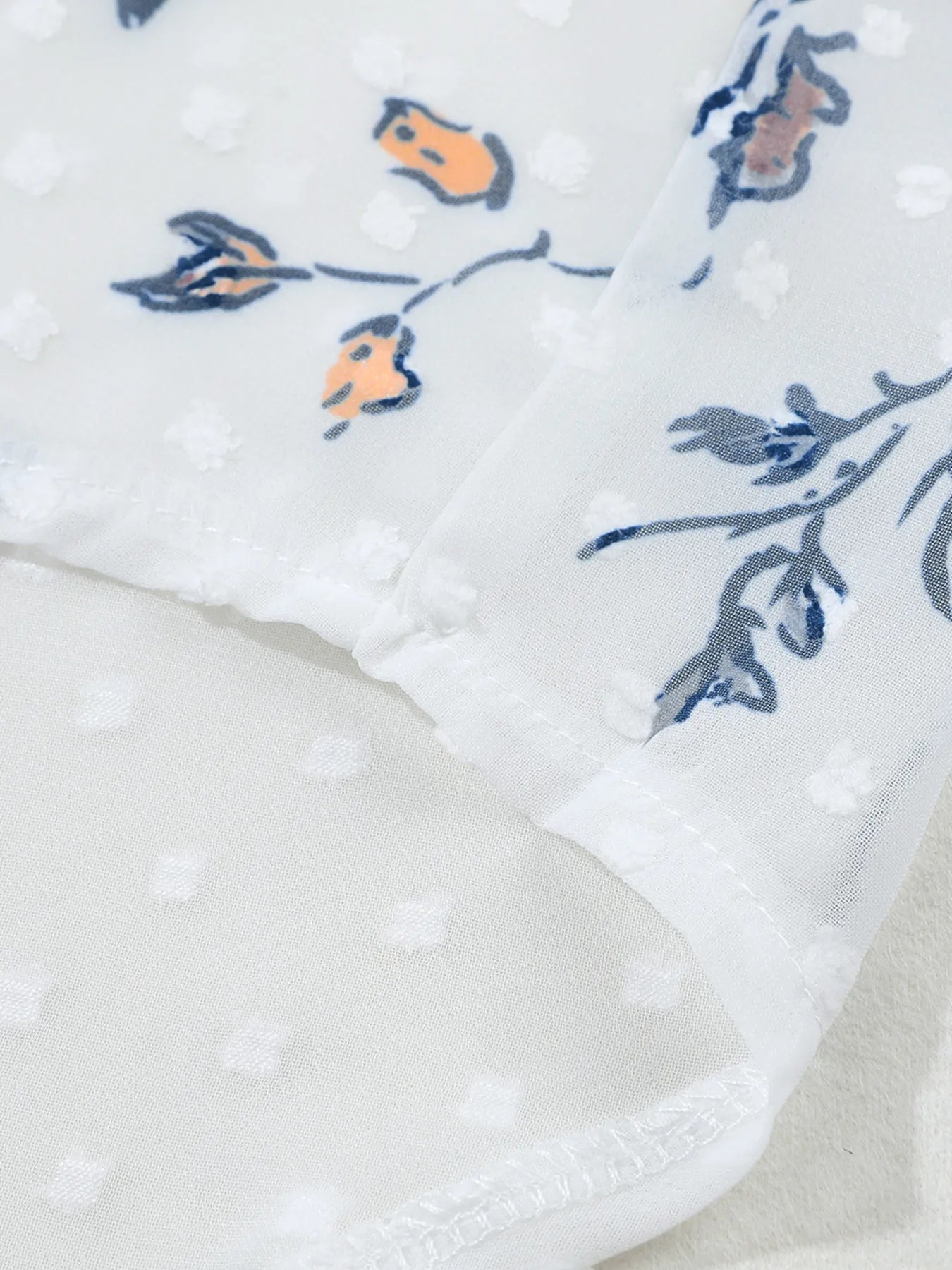 Floral Print Open Front Cover Up - Lookzlike