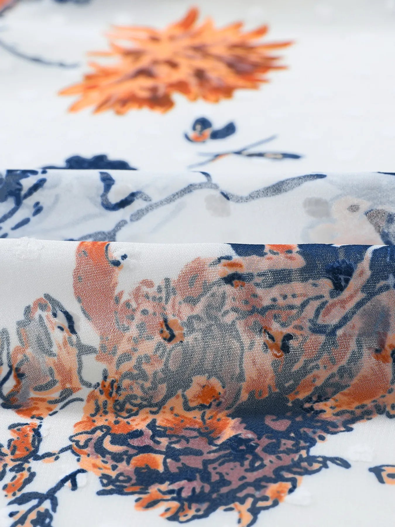 Floral Print Open Front Cover Up - Lookzlike