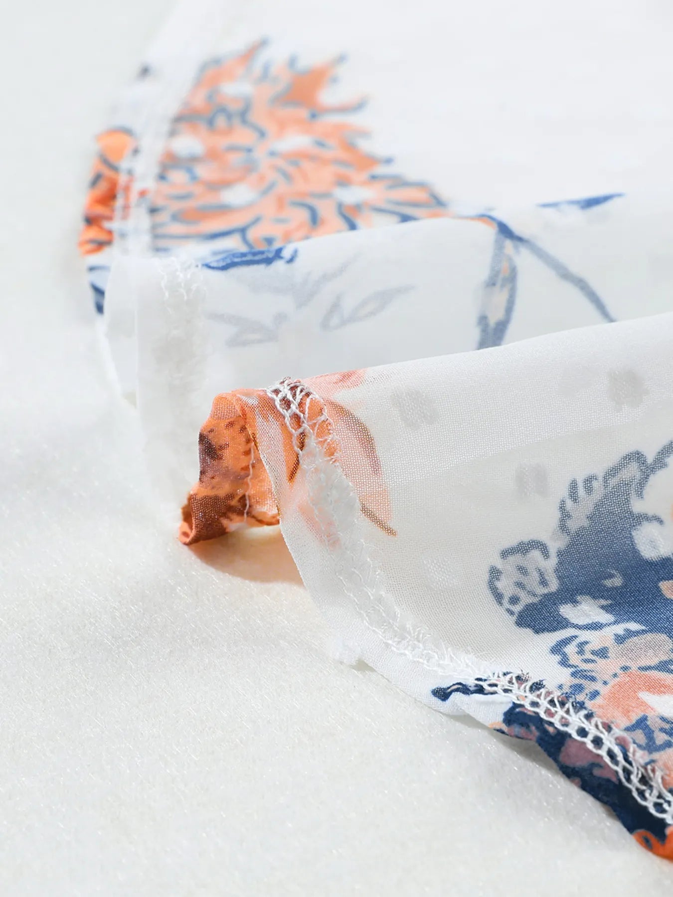 Floral Print Open Front Cover Up - Lookzlike