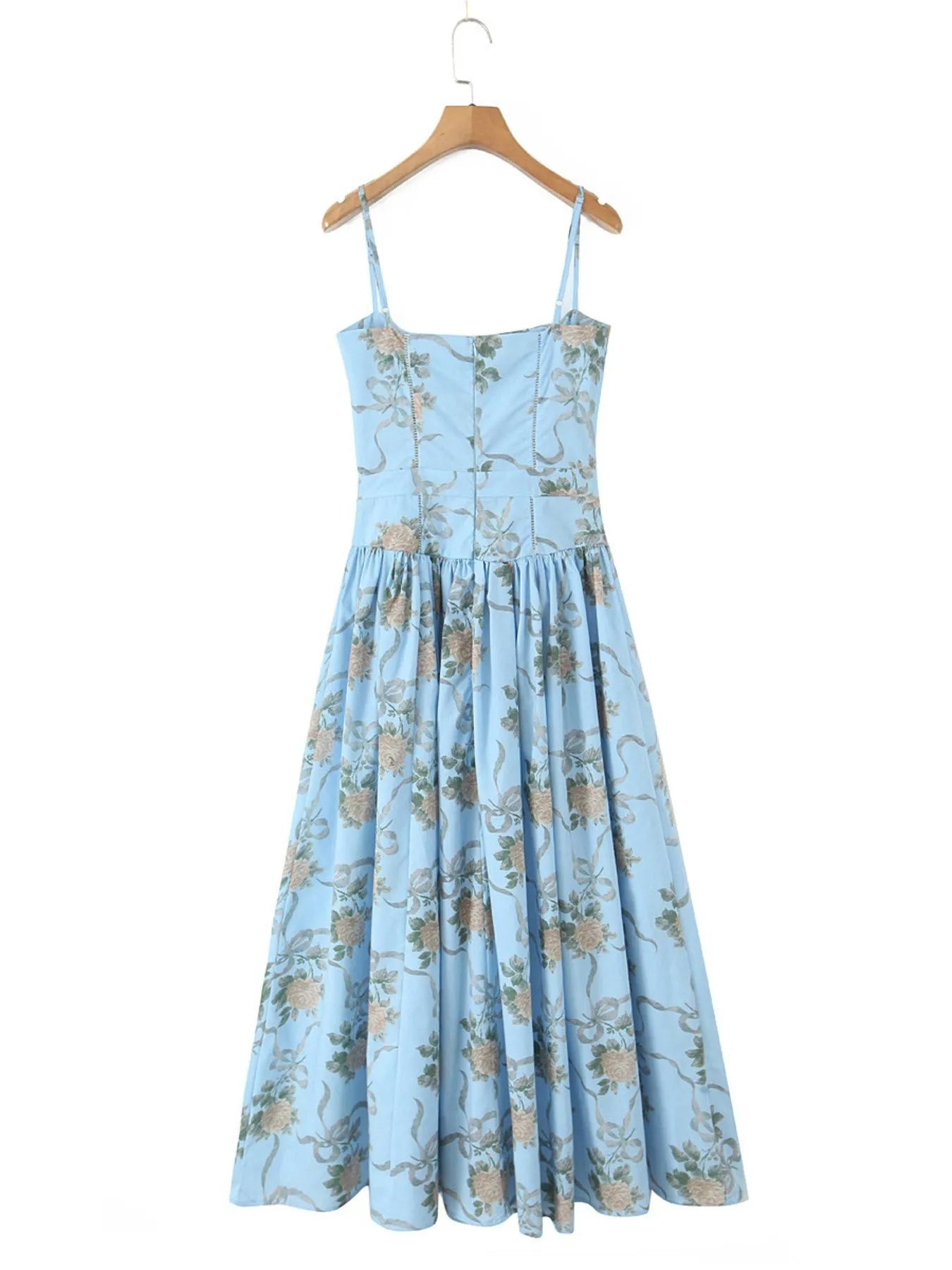 Floral Print Square Neck Cami Maxi Dress - Lookzlike
