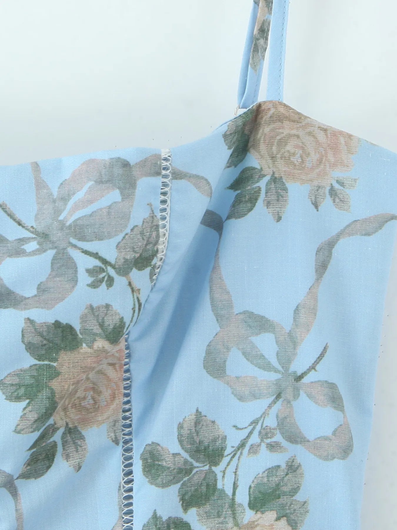 Floral Print Square Neck Cami Maxi Dress - Lookzlike