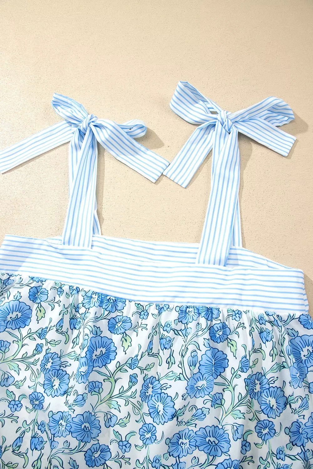 Floral Print Tie-Strap Top and Shorts Set designed for comfort and style at Lookzlike
