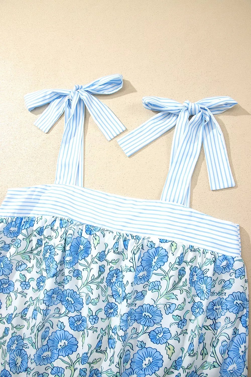 Floral Print Tie-Strap Top and Shorts Set designed for comfort and style at Lookzlike
