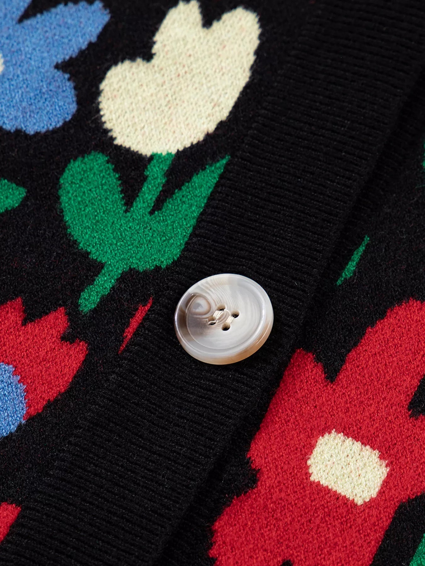 Floral Print V Neck Buttoned Cardigan designed for comfort and style at Lookzlike