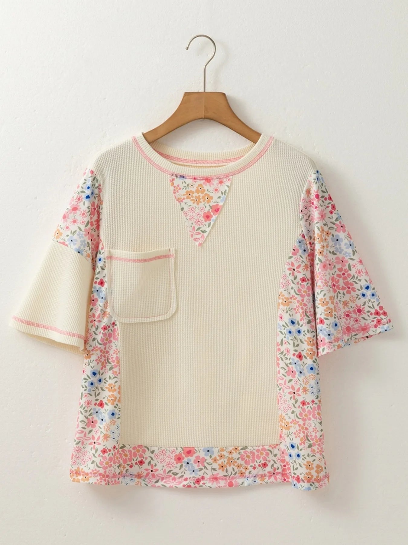 Floral Round Neck Relaxed Fit T-Shirt - Lookzlike