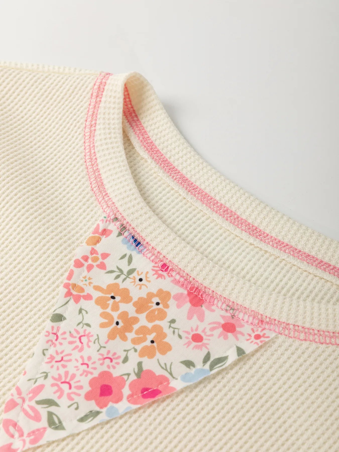 Floral Round Neck Relaxed Fit T-Shirt - Lookzlike