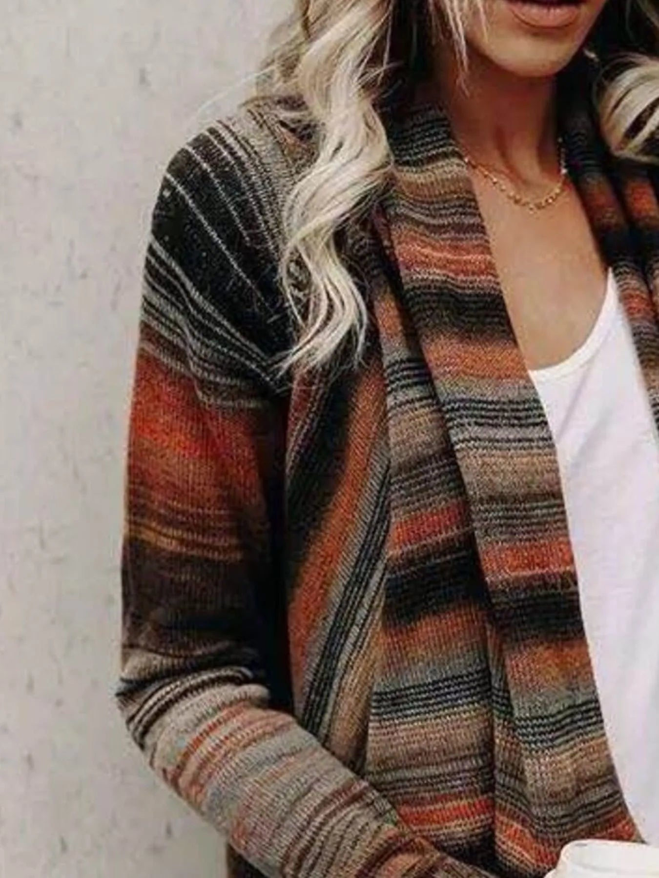 Fringe Long Sleeve Wrap Cardigan designed for comfort and style at Lookzlike
