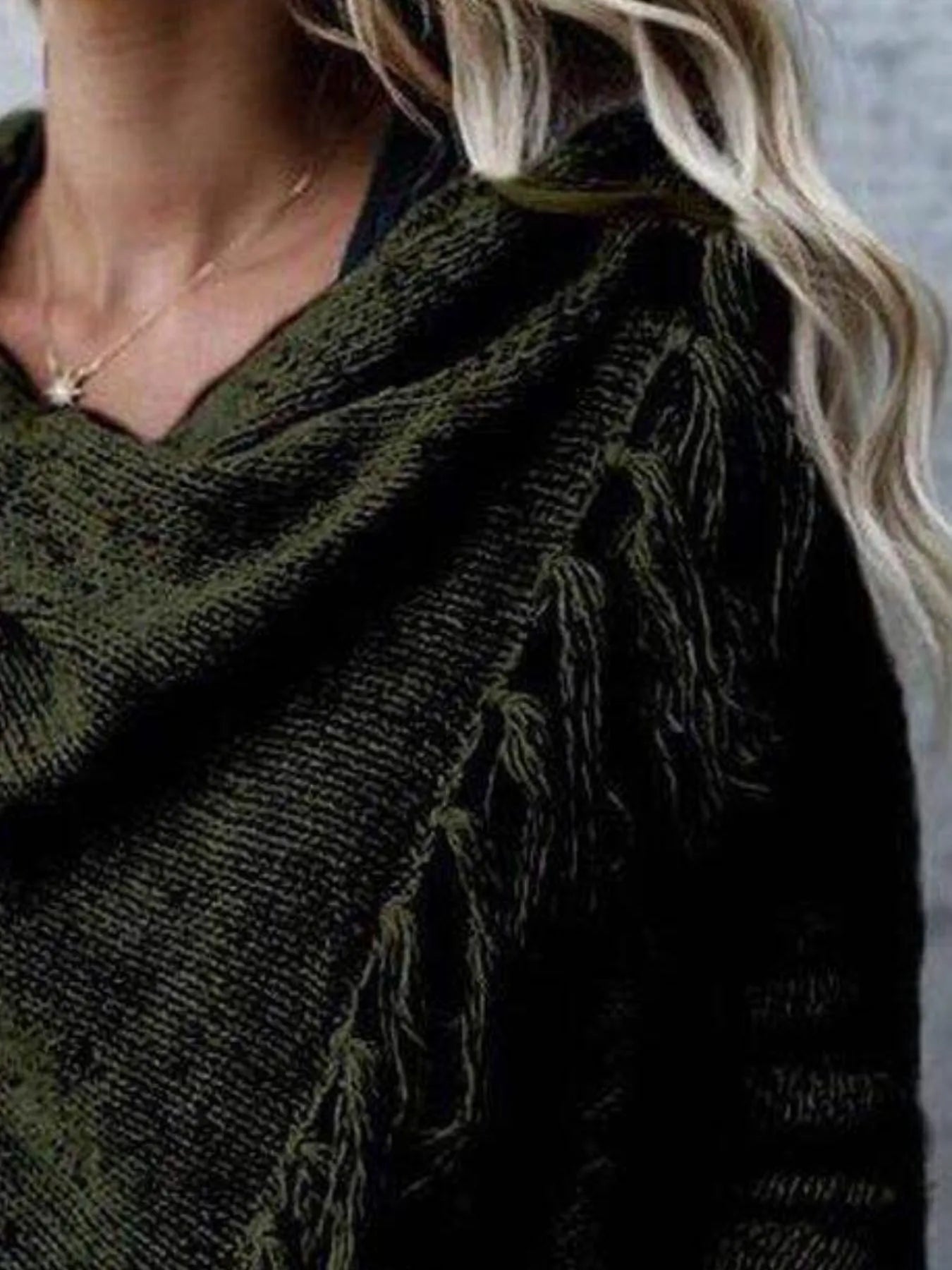Fringe Long Sleeve Wrap Cardigan designed for comfort and style at Lookzlike