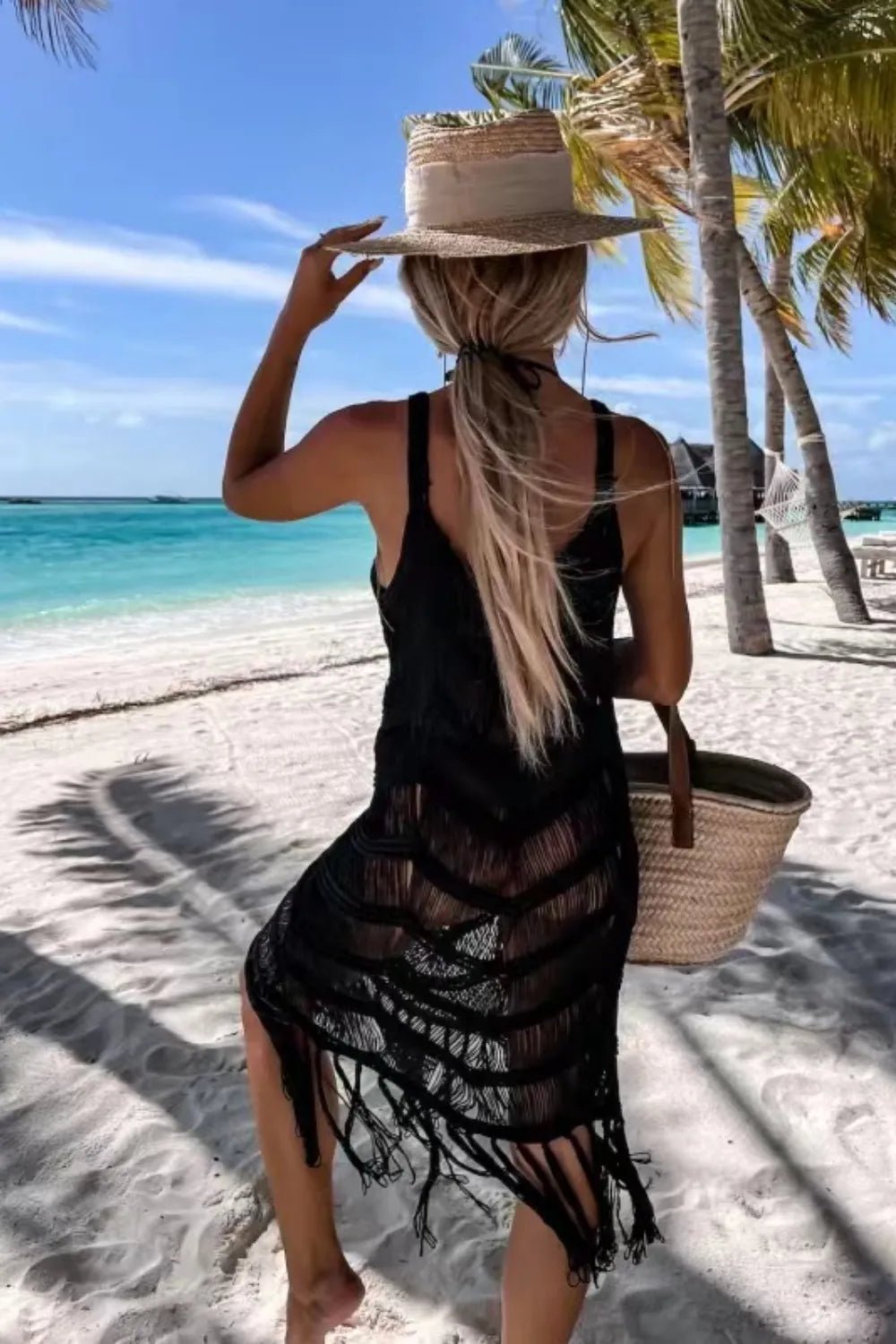 Fringe Scoop Neck Cover - Up designed for comfort and style at Lookzlike