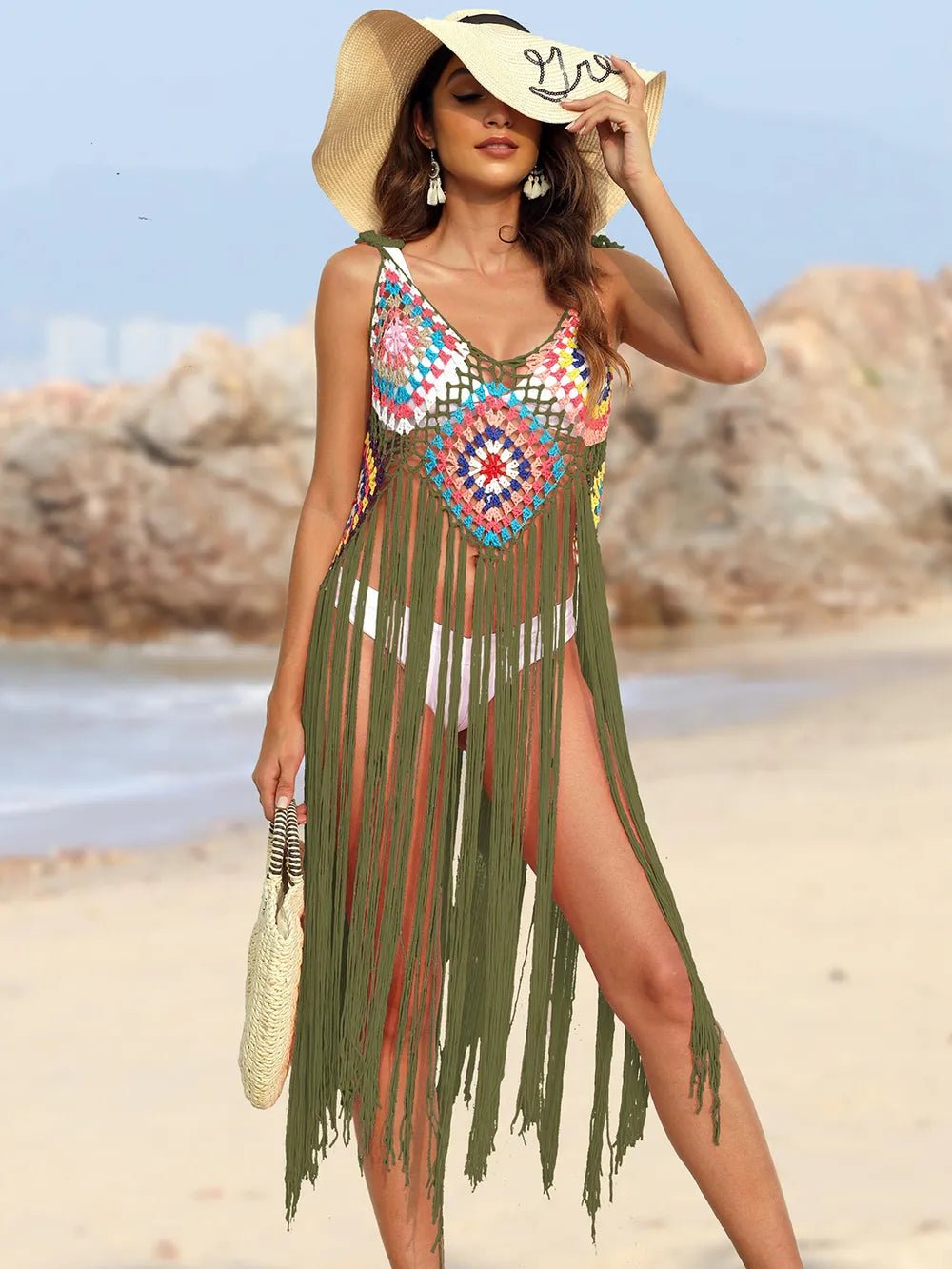 Fringe Spaghetti Strap Cover - Up designed for comfort and style at Lookzlike