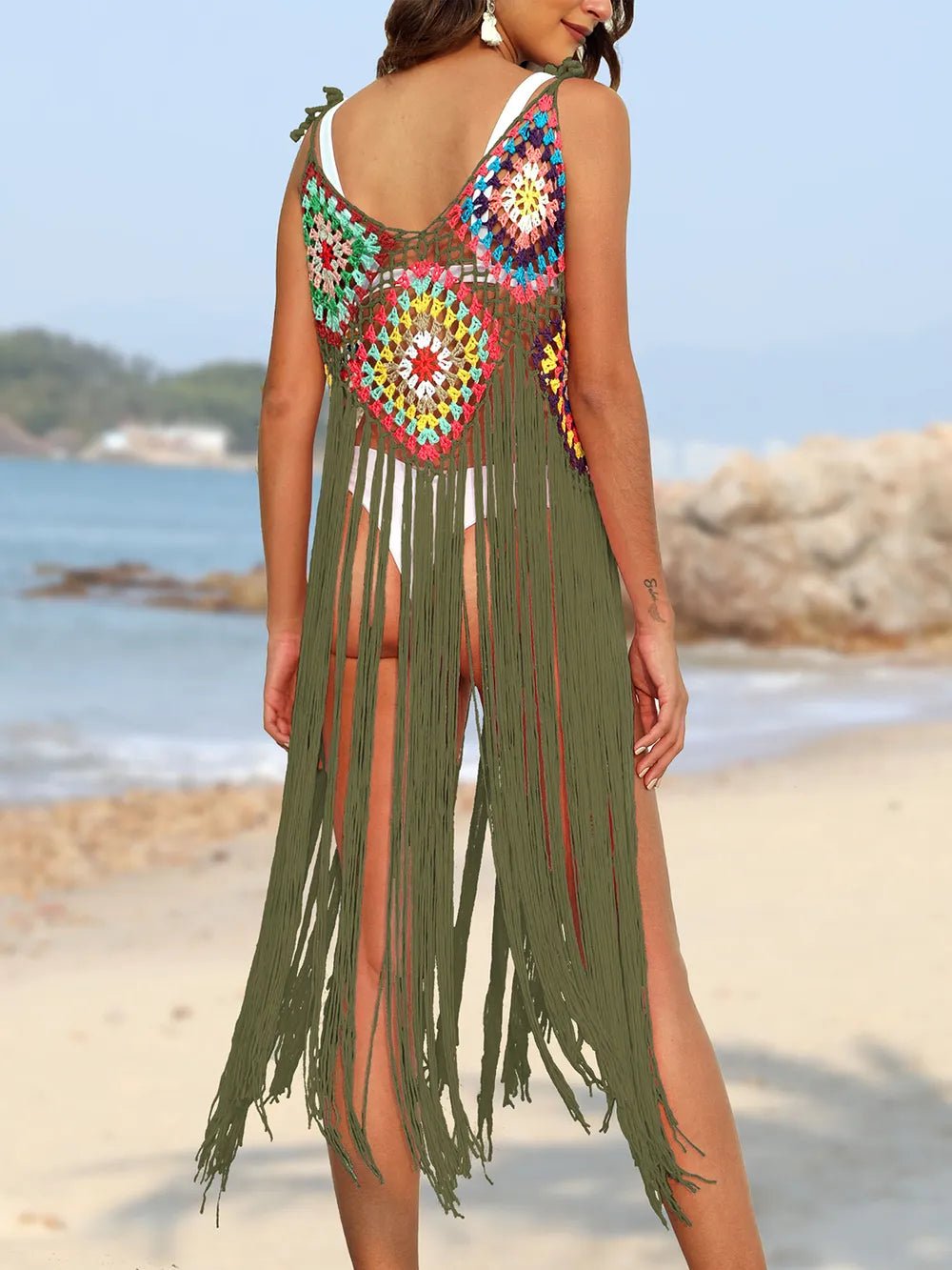 Fringe Spaghetti Strap Cover - Up designed for comfort and style at Lookzlike