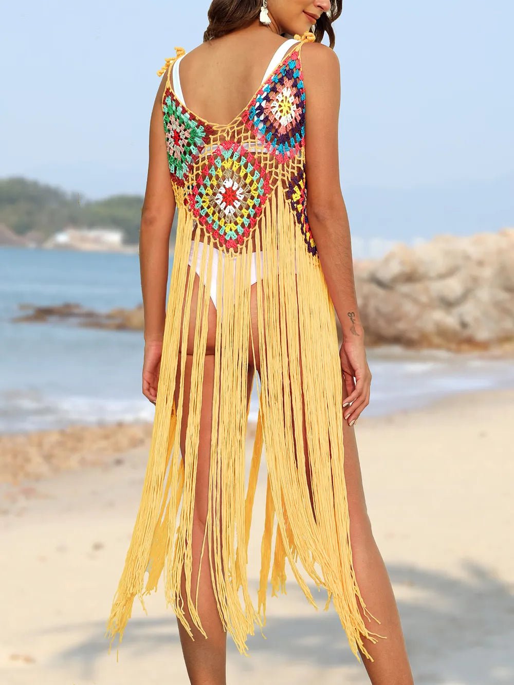 Fringe Spaghetti Strap Cover - Up designed for comfort and style at Lookzlike