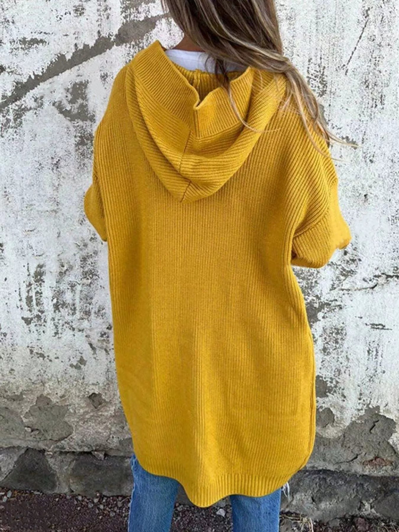 Full Size Button - Down Hooded Cardigan Plus Size designed for comfort and style at Lookzlike