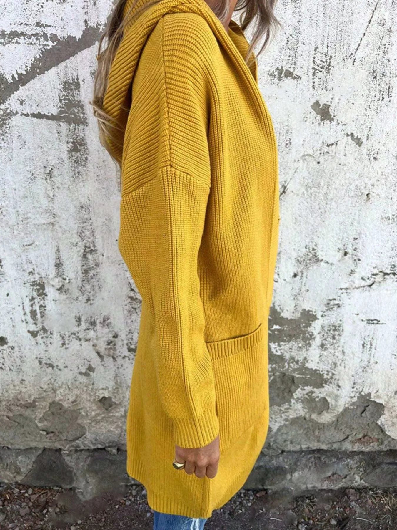 Full Size Button - Down Hooded Cardigan Plus Size designed for comfort and style at Lookzlike