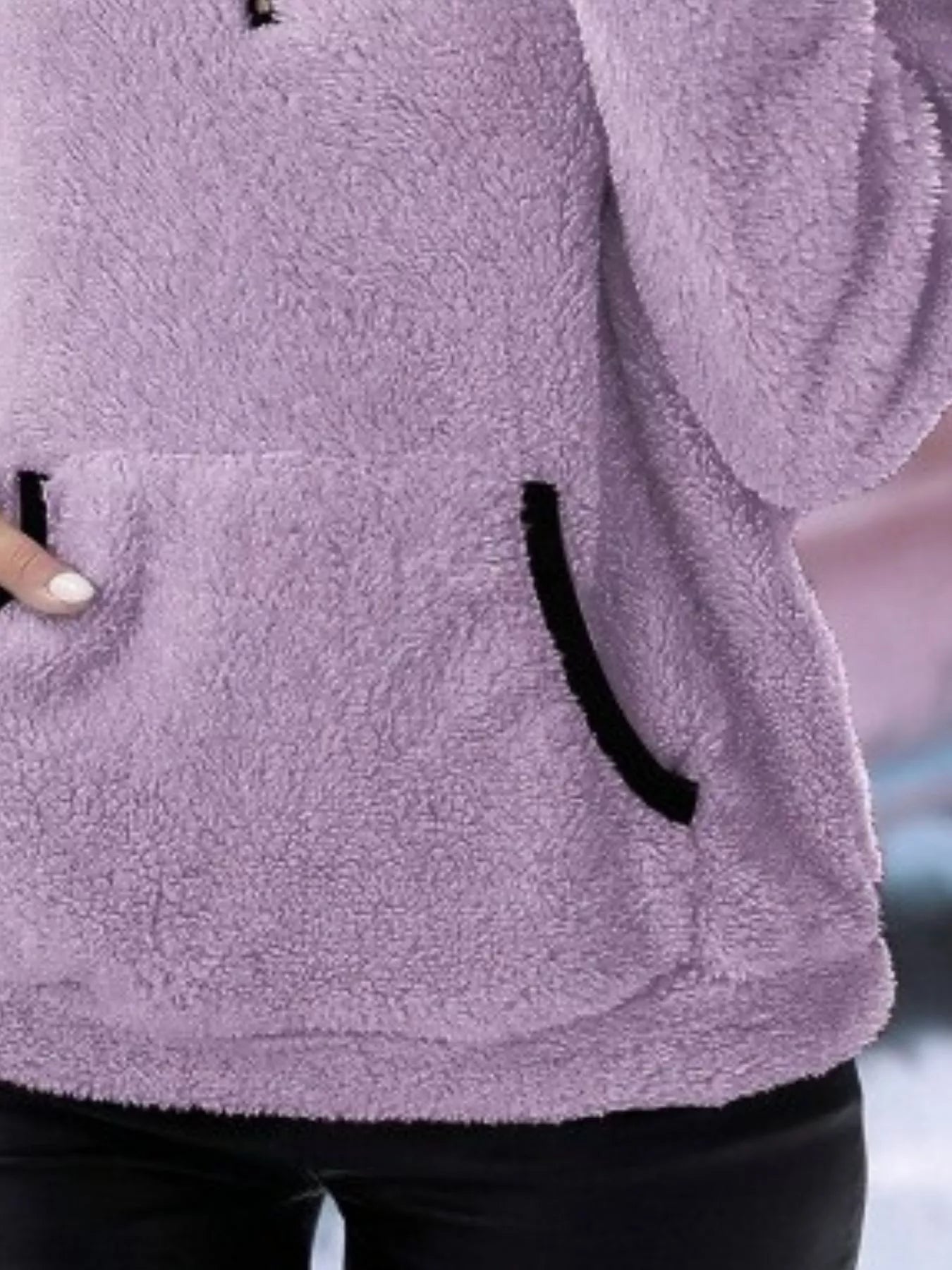 Full Size Cozy Fleece Quarter Zip Long Sleeve Sweatshirt Plus Size designed for comfort and style at Lookzlike