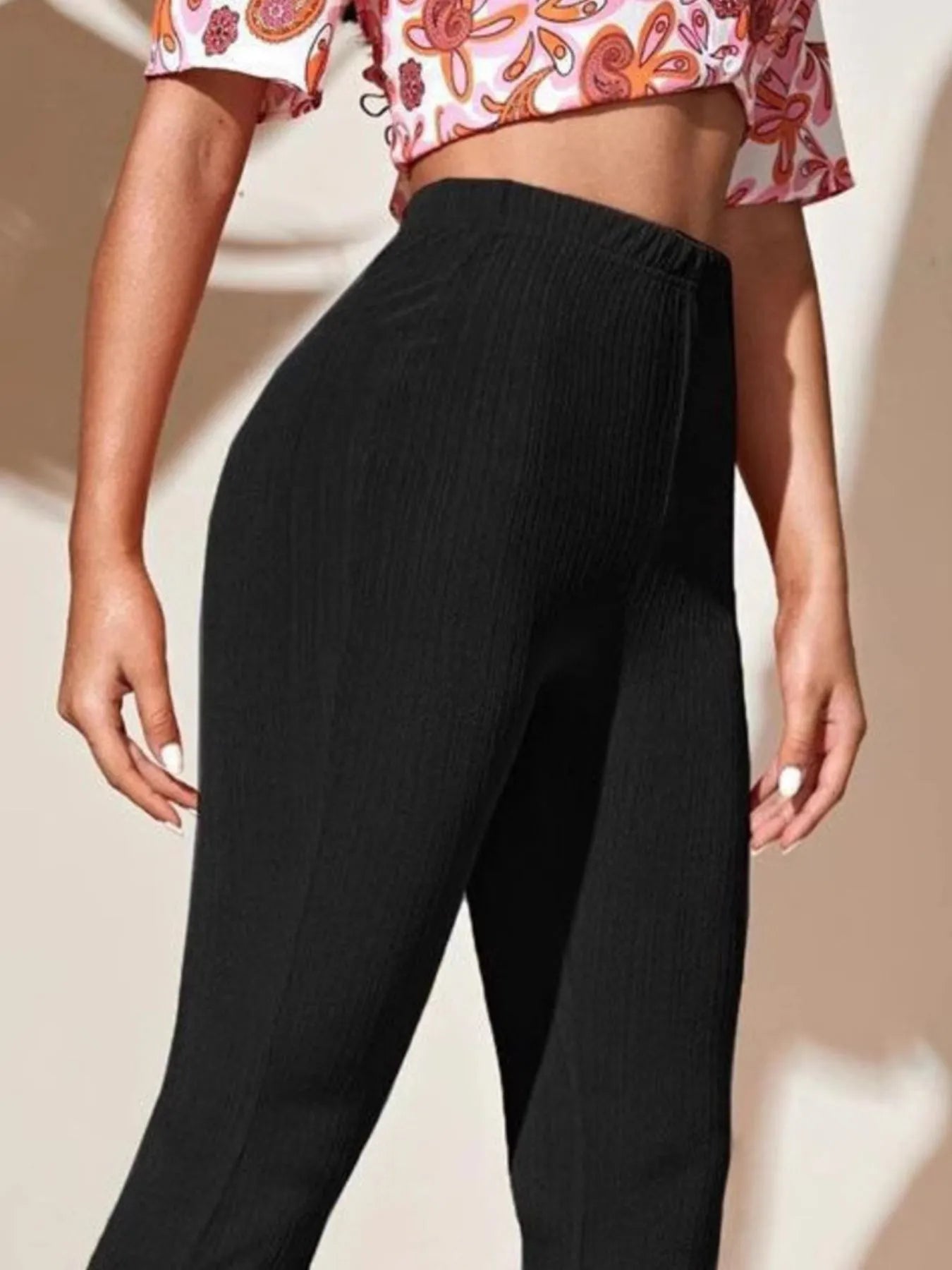 Full Size High-Waist Flare Active Pants Plus Size - Lookzlike