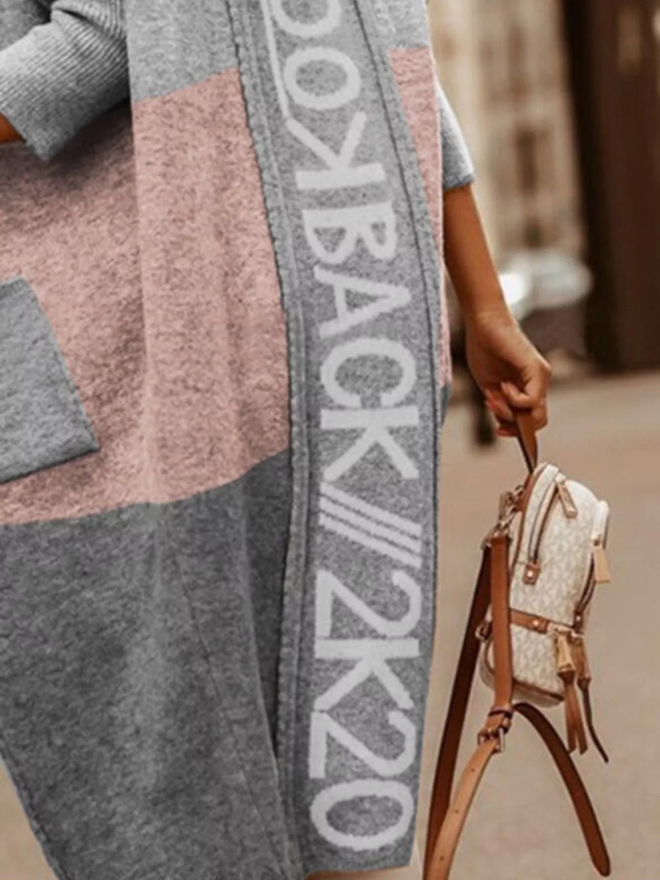 Full Size Hooded Color Block Open Front Cardigan Plus Size designed for comfort and style at Lookzlike