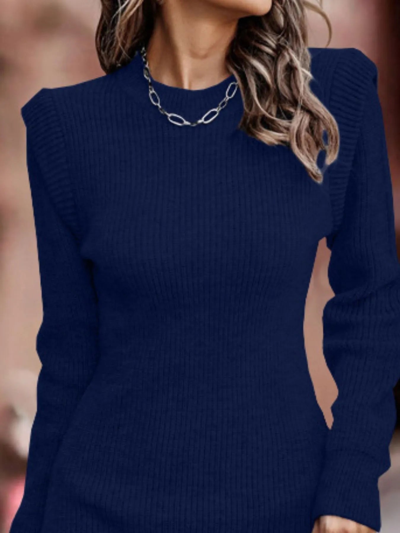 Full Size Ribbed Knit Bodycon Sweater Dress Plus Size designed for comfort and style at Lookzlike