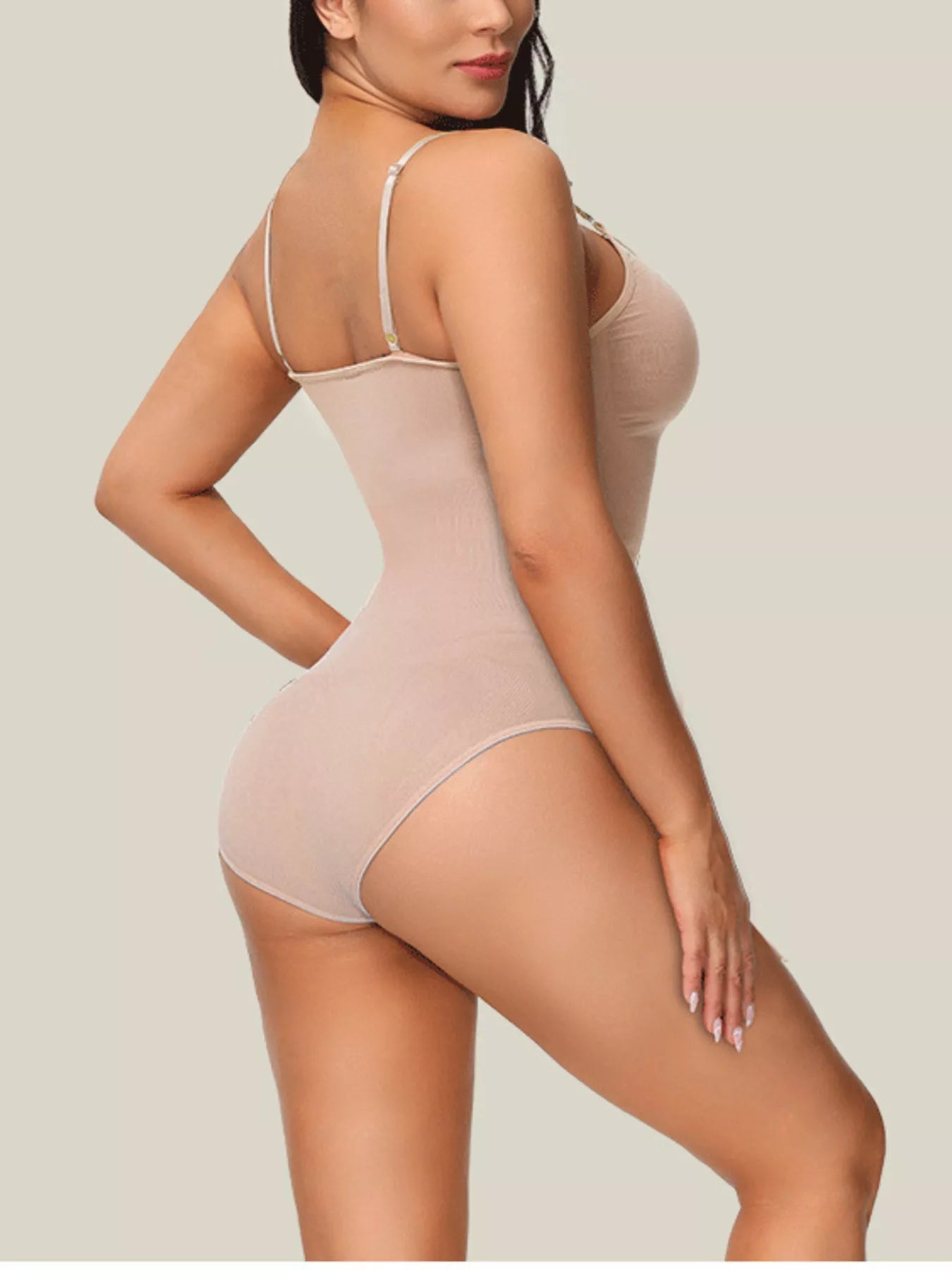 Full Size Seamless Scoop Neck Shaping Bodysuit Plus Size designed for comfort and style at Lookzlike