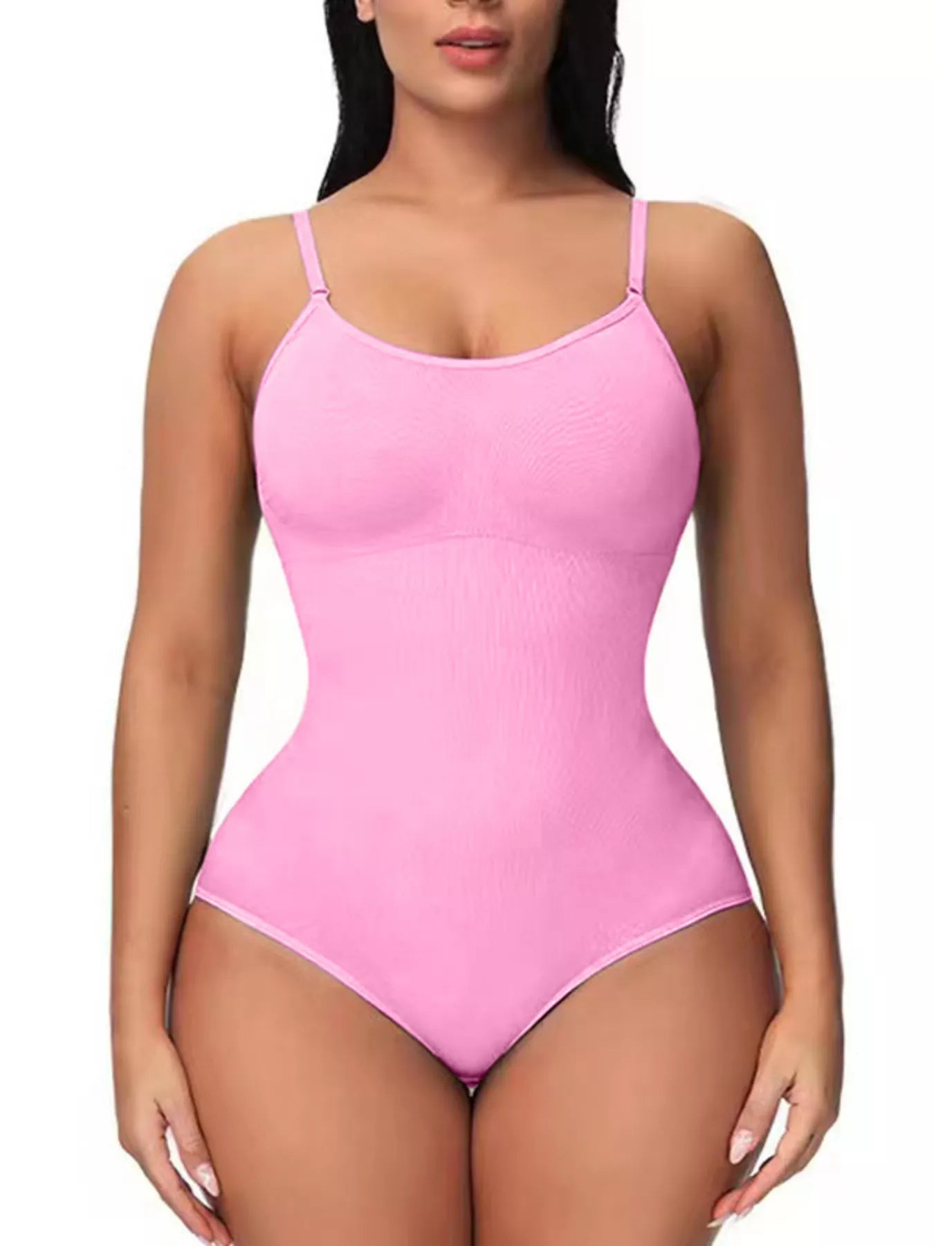 Full Size Seamless Scoop Neck Shaping Bodysuit Plus Size designed for comfort and style at Lookzlike
