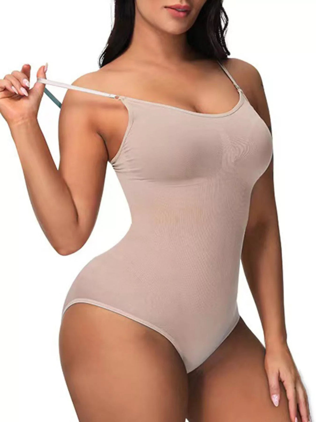 Full Size Seamless Scoop Neck Shaping Bodysuit Plus Size designed for comfort and style at Lookzlike